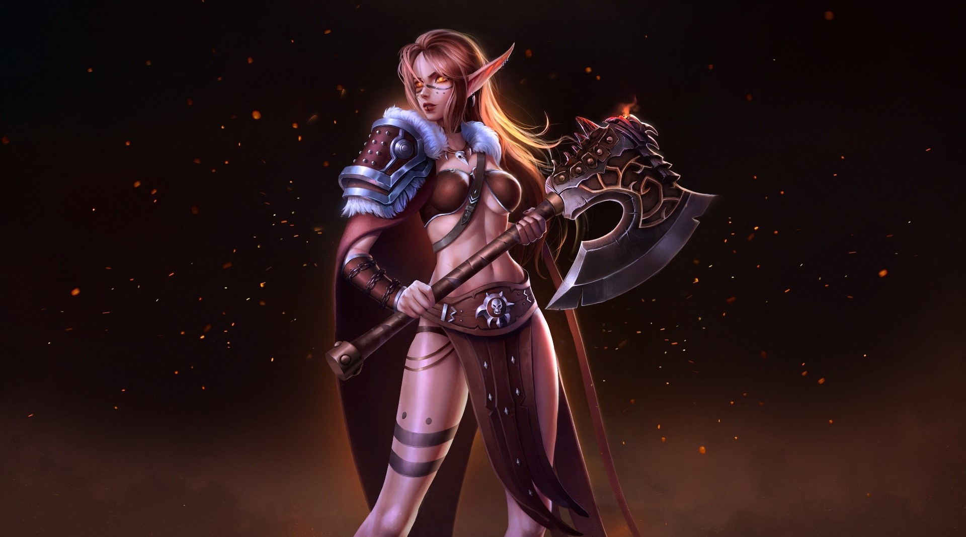 fantasy girl, fantasy art, World of Warcraft, PC gaming, elves, HD Wallpaper