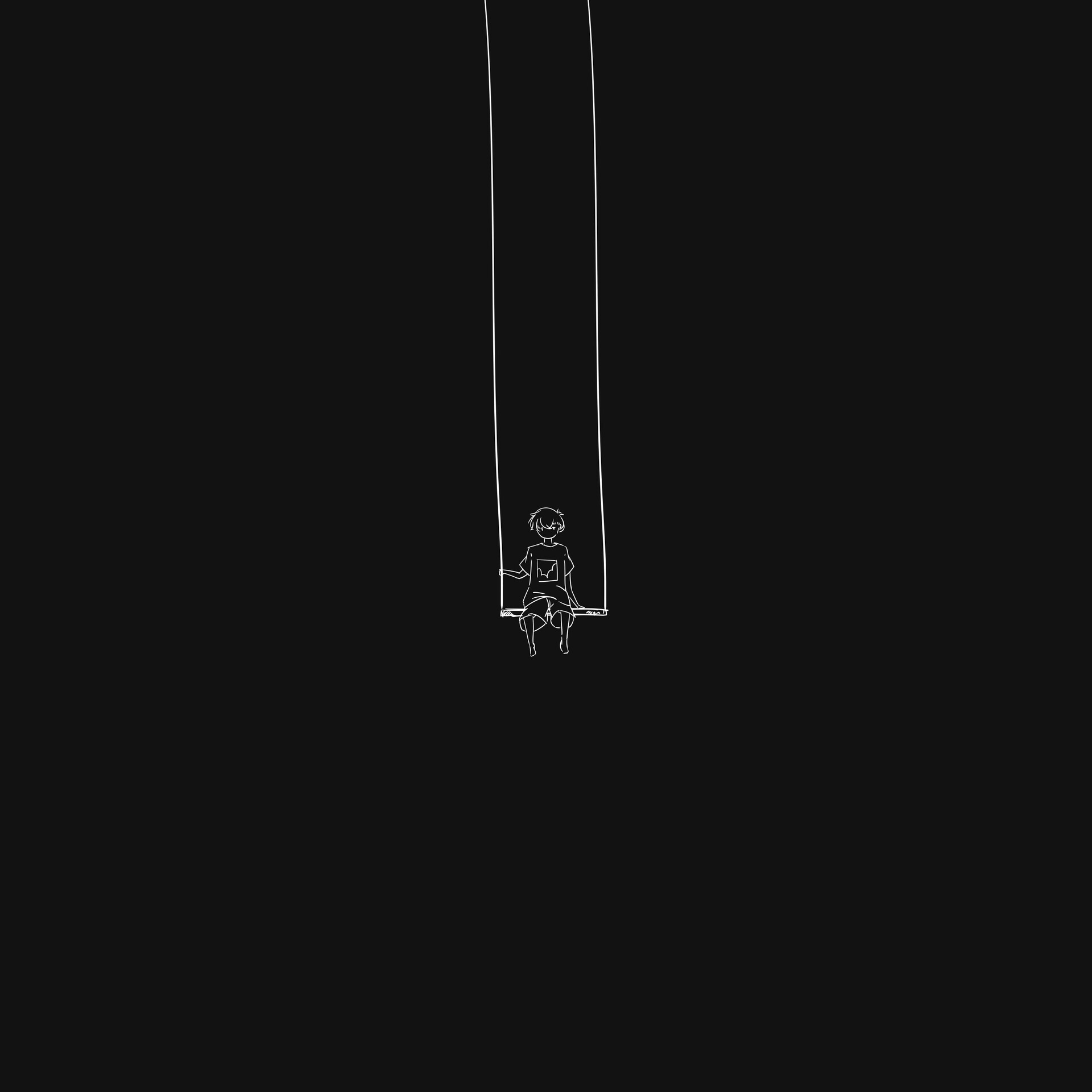 swings, artwork, minimalism, simple, HD Wallpaper