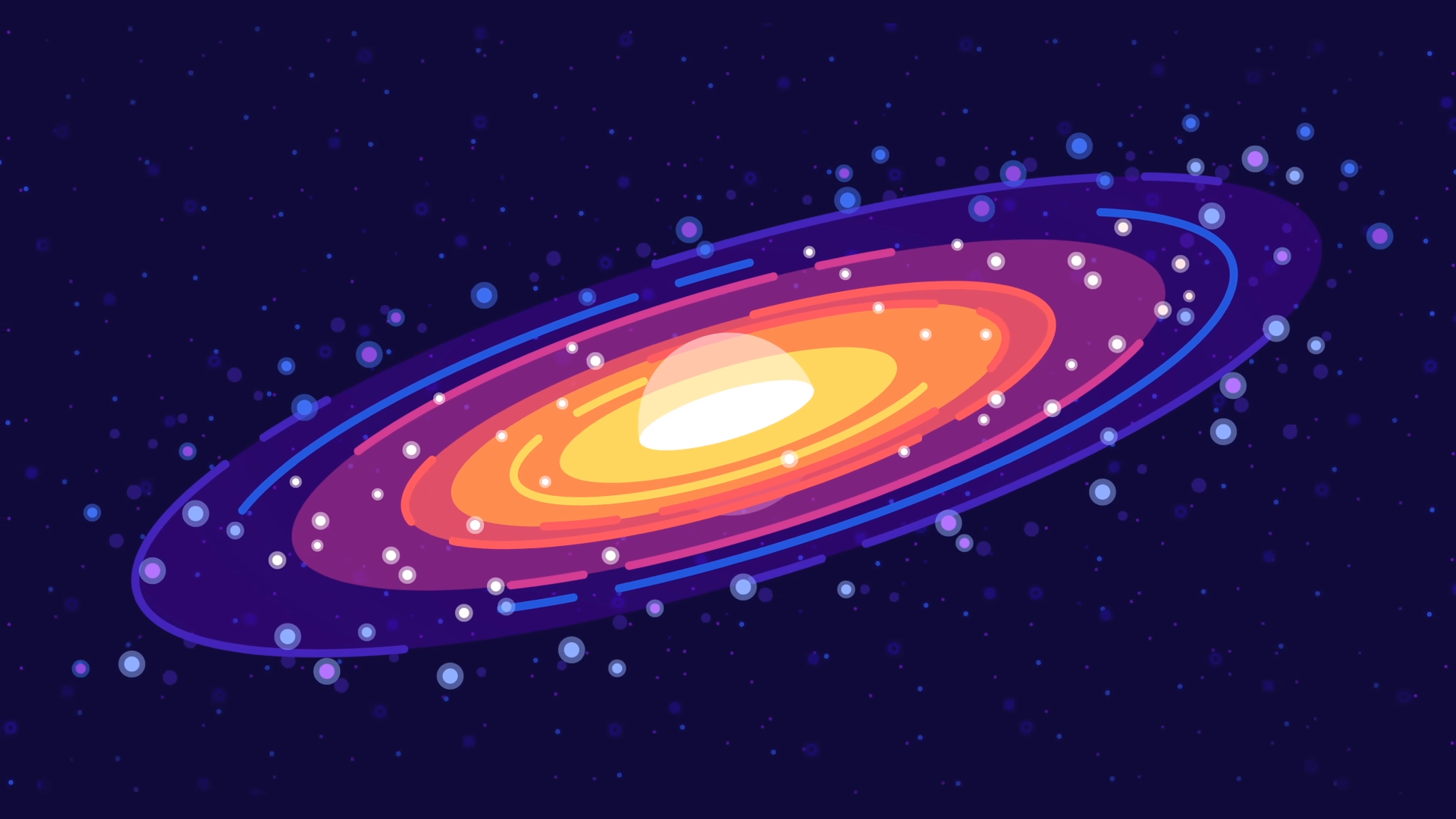 abstract, colorful, space, space art, digital art, minimalism, galaxy, HD Wallpaper