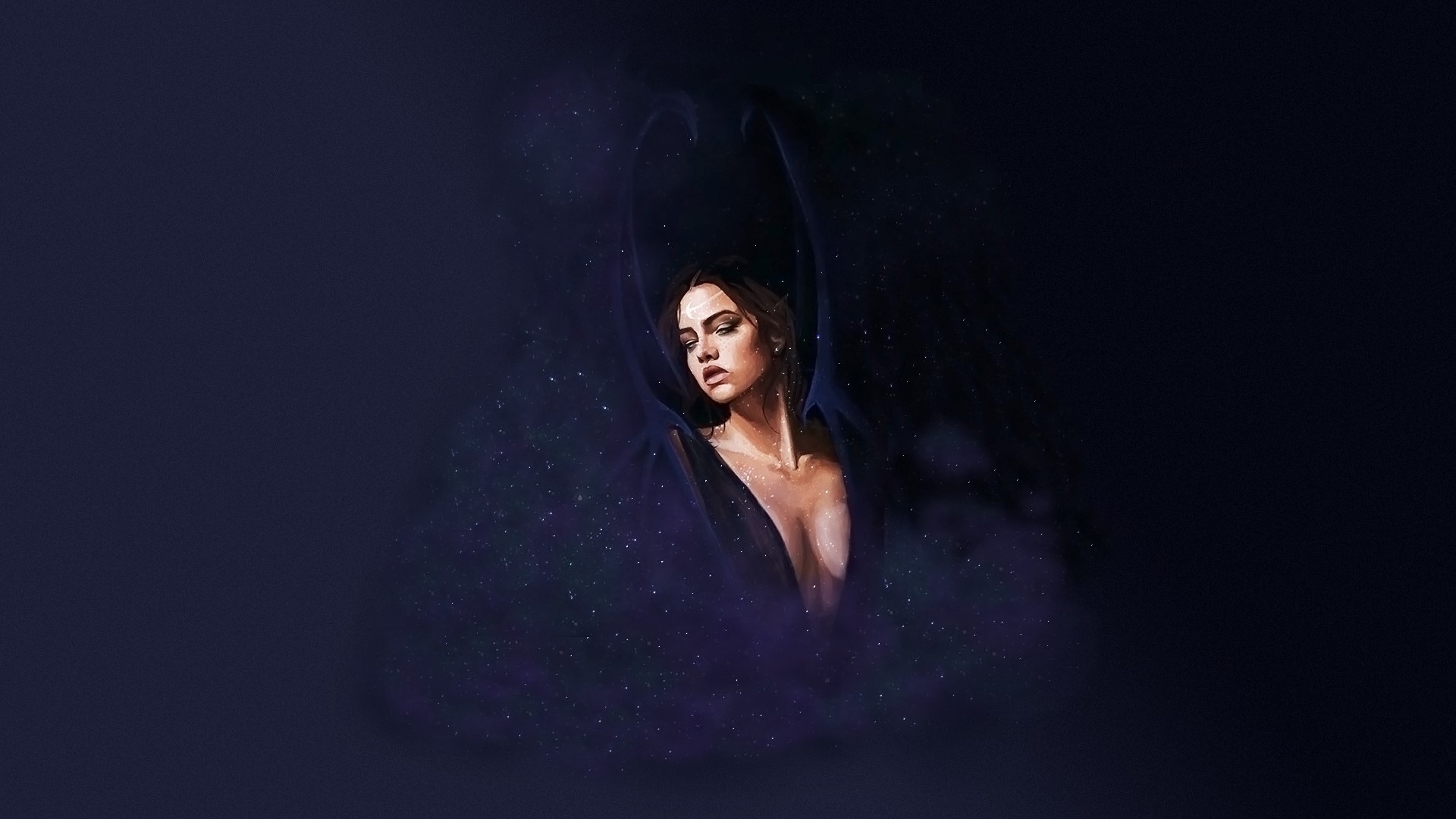 woman angel, women, fantasy art, digital art, simple, minimalism, HD Wallpaper