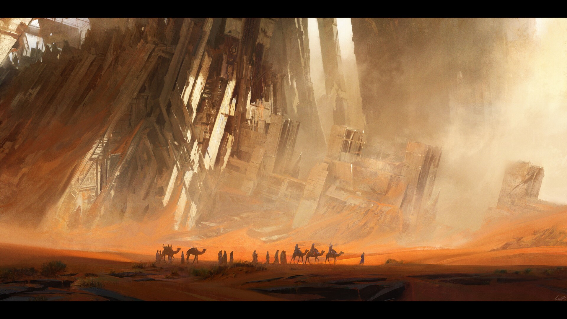 fantasy art, artwork, camels, HD Wallpaper