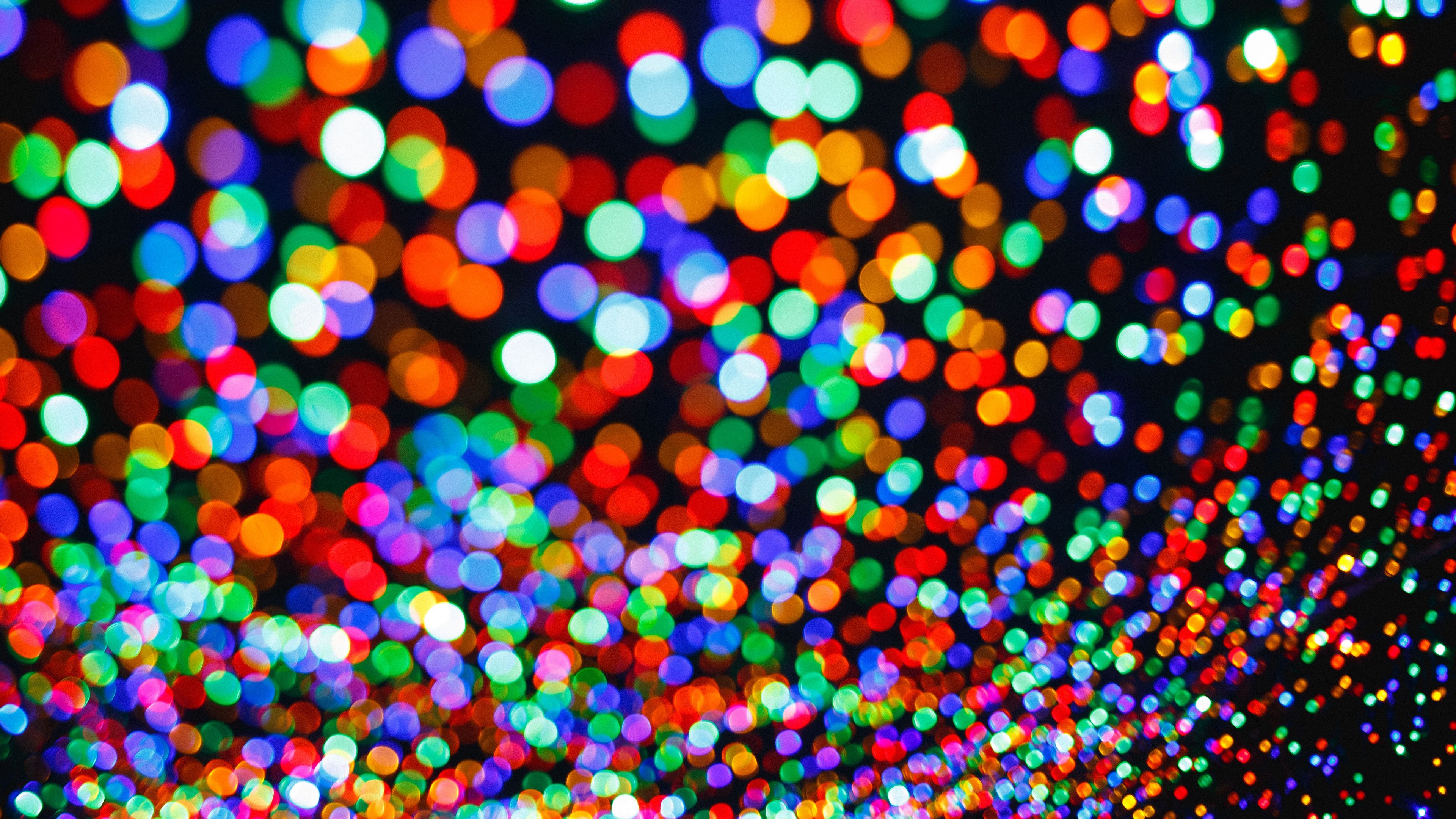 highlights, bokeh, circles, colorful, spots, shape, 4k, HD Wallpaper