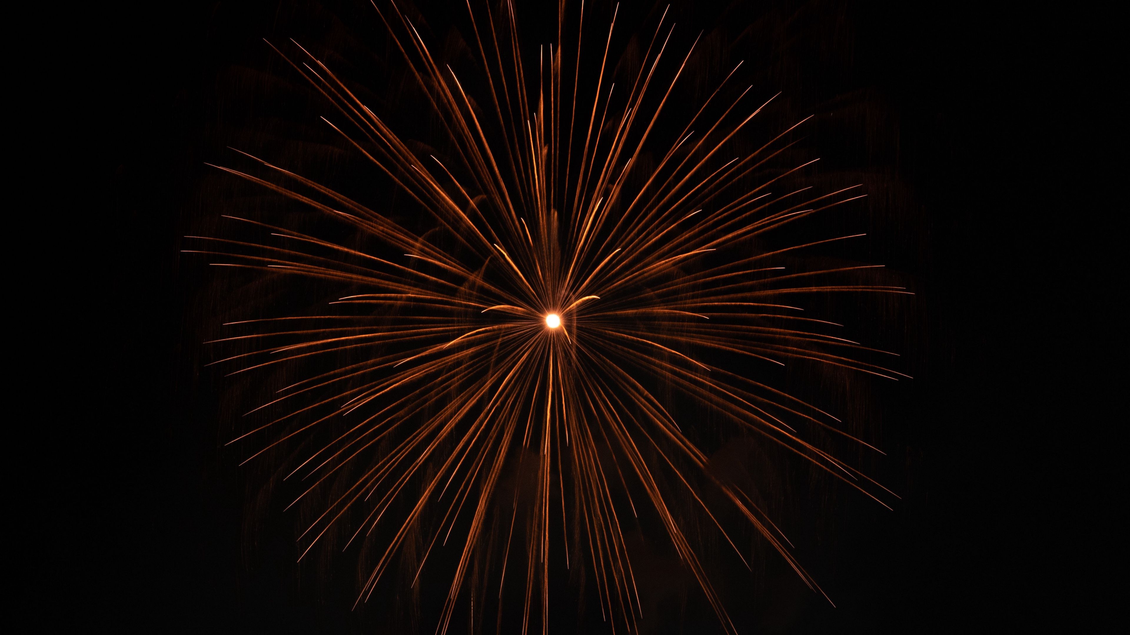 fireworks, sparks, dark, holiday, 4k, HD Wallpaper