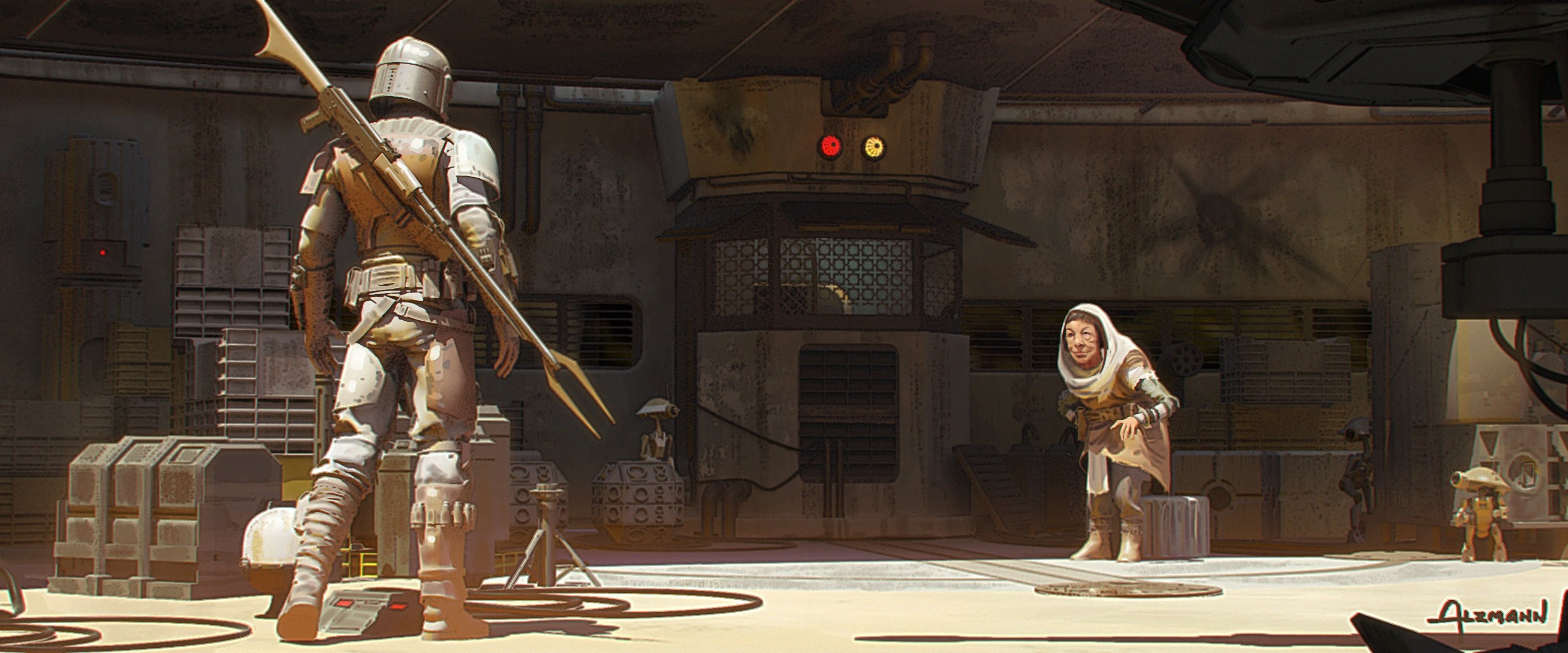 The Mandalorian, Star Wars, tv series, Tatooine, robotics, HD Wallpaper