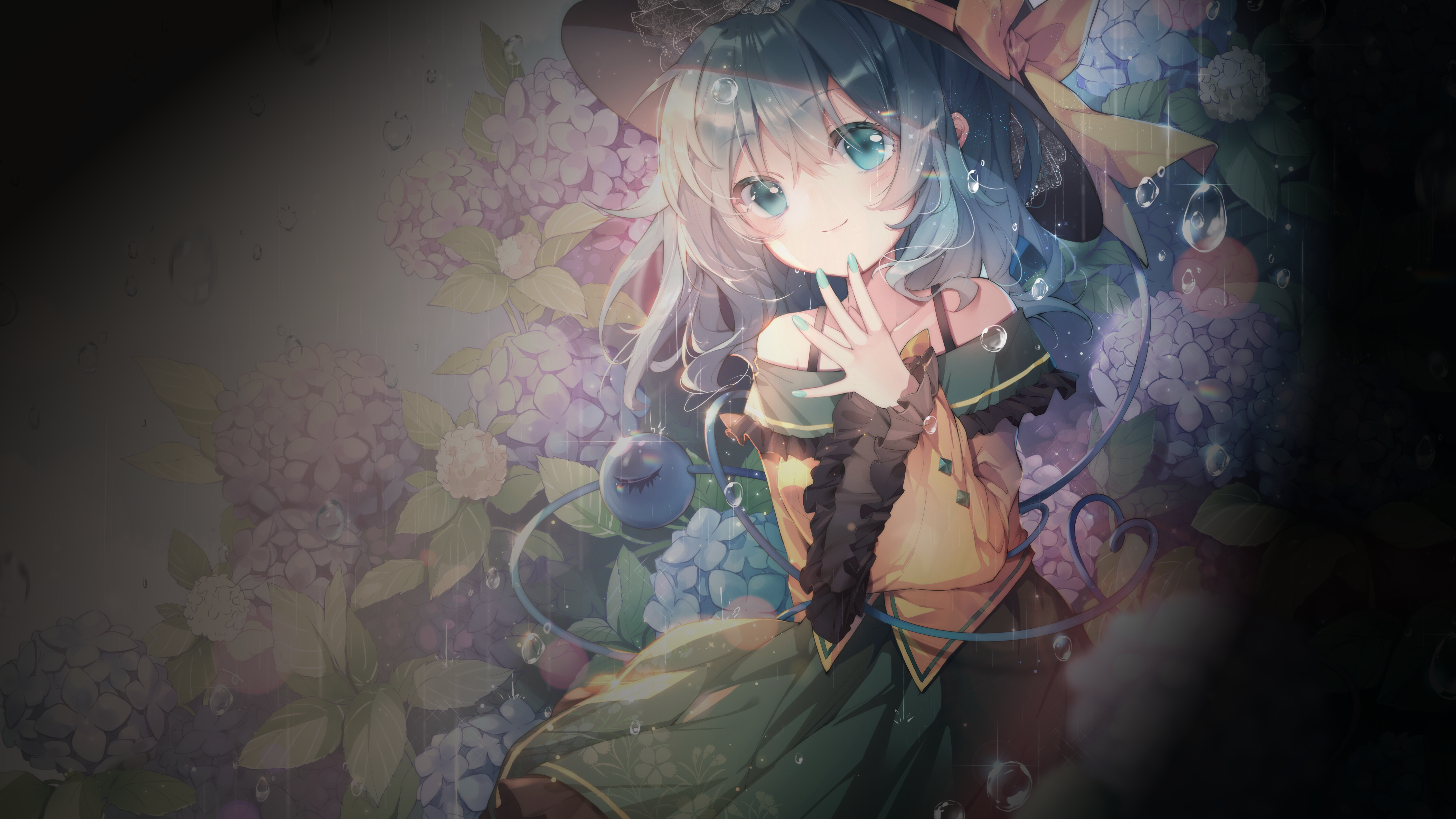 Touhou, Komeiji Koishi, blue hair, blue eyes, HD Wallpaper