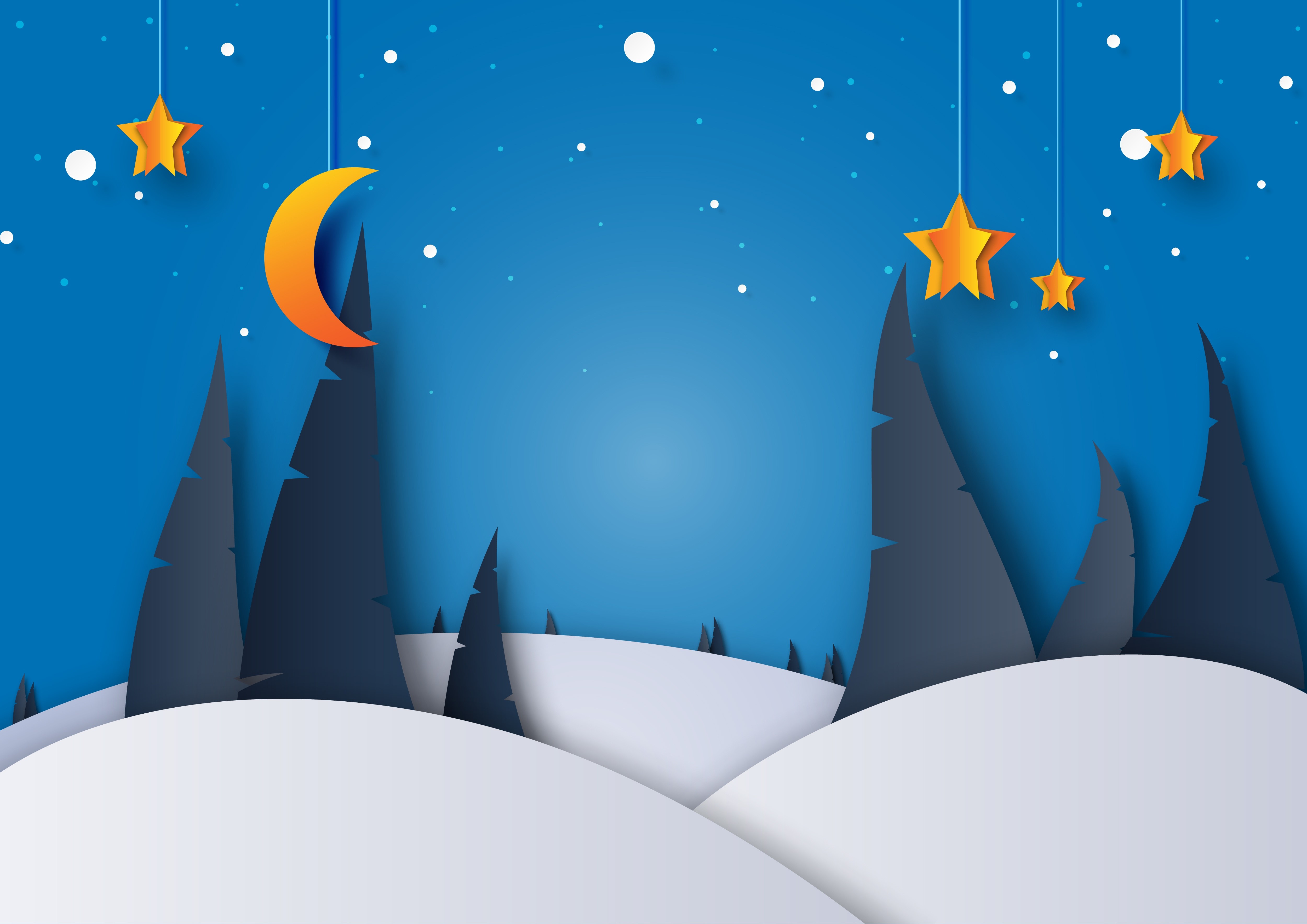 artwork, winter, Christmas, HD Wallpaper