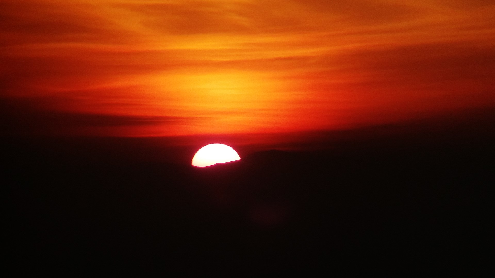Sun, sunset, mountains, Ukraine, sky, silhouette, HD Wallpaper