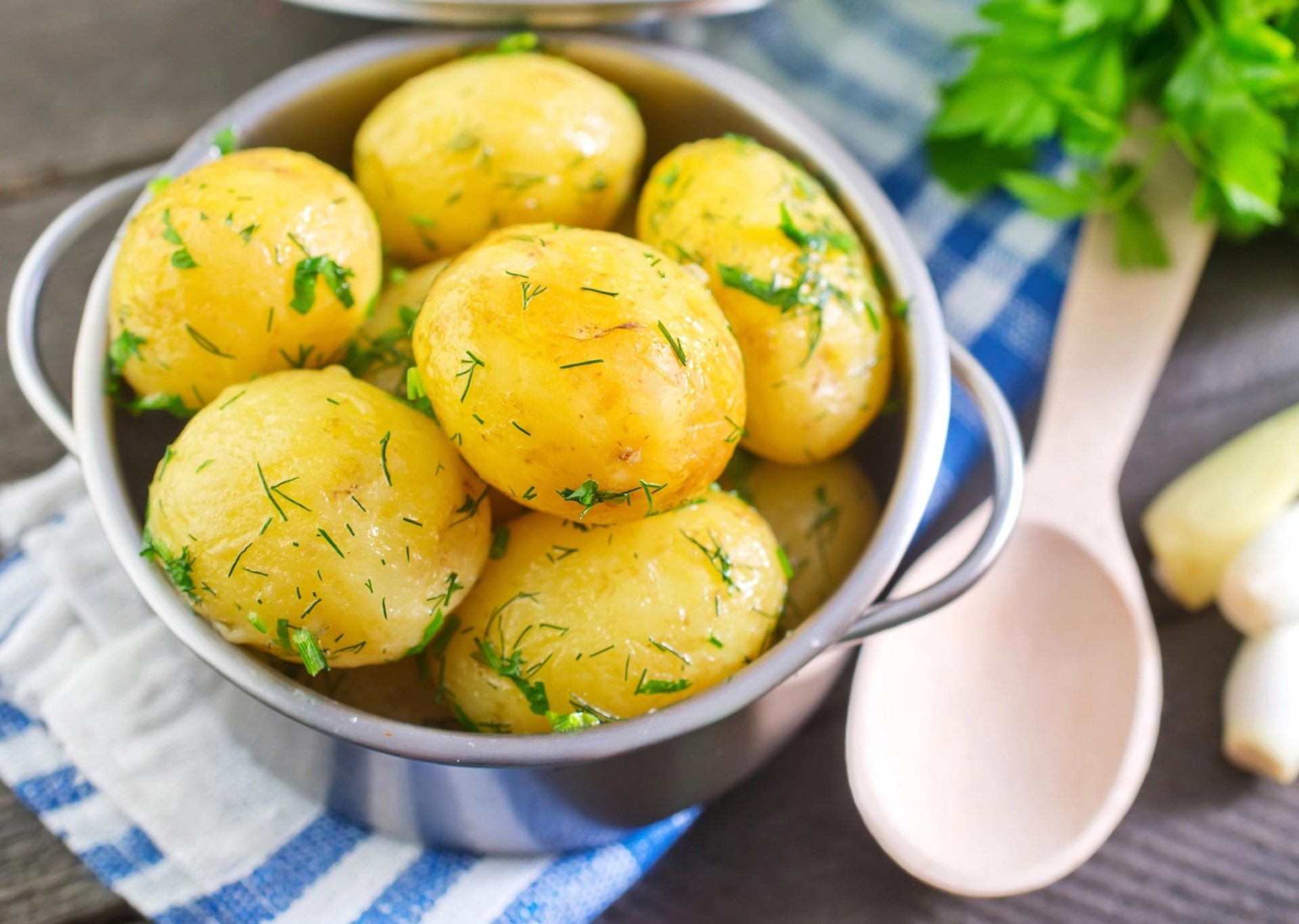 vegetables, food, spoon, potatoes, HD Wallpaper