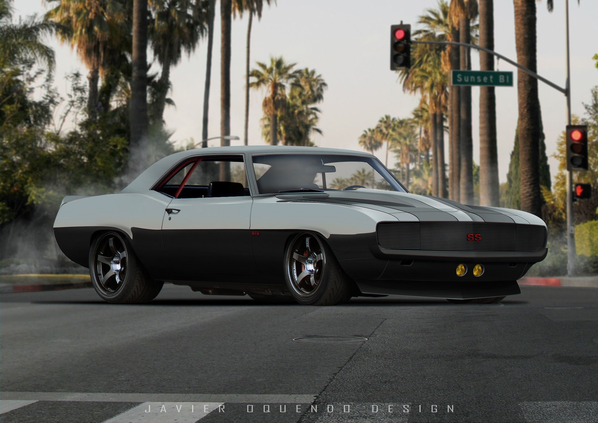 Chevy, black cars, car, vehicle, chevrolet Camaro SS 572, pop-up headlights, HD Wallpaper