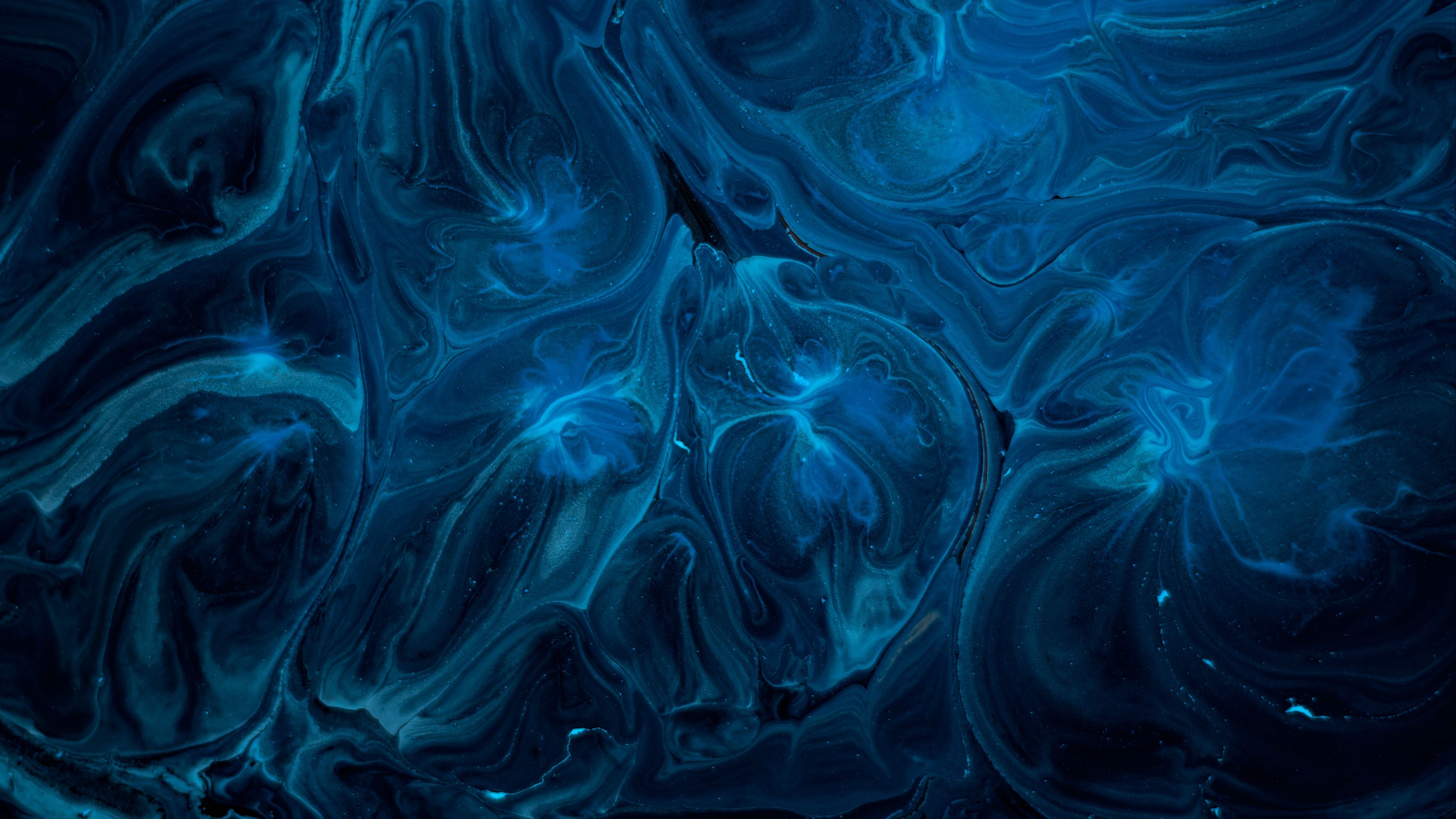 paint, stains, blue, spots, 4k, HD Wallpaper