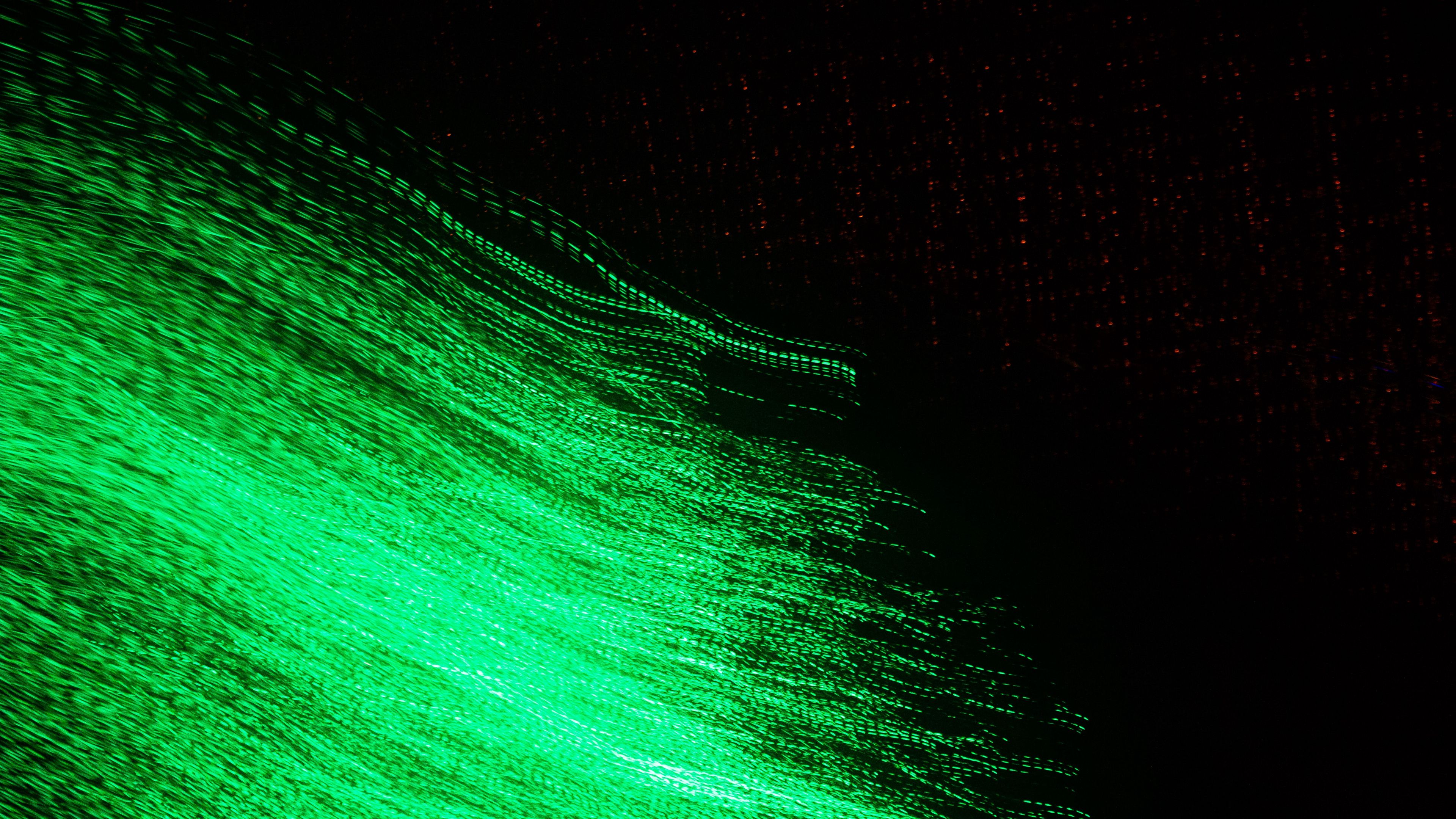 freezelight, long exposure, green, dark, 4k, HD Wallpaper