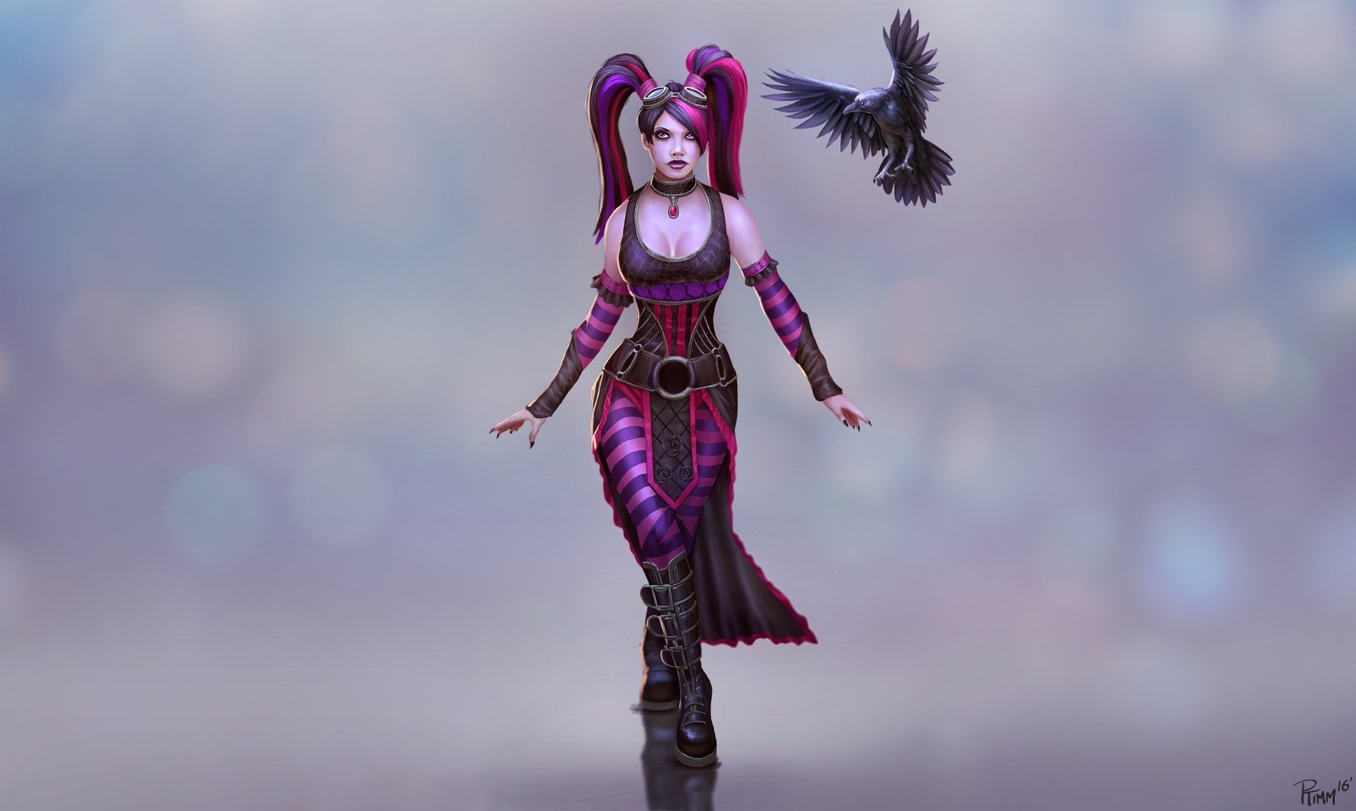 Andy Timm, Smite, video games, video game girls, video game art, frontal view, HD Wallpaper