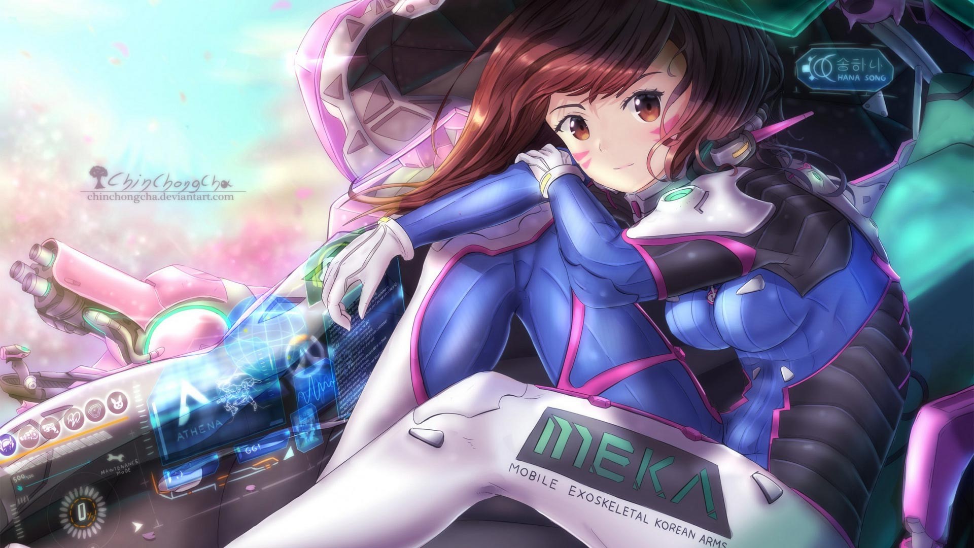 D.Va (Overwatch), Overwatch, bodysuit, HD Wallpaper