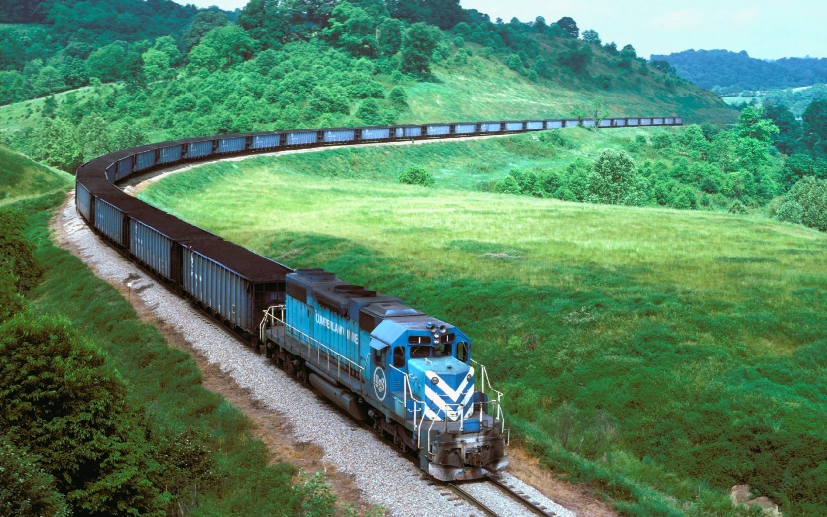 nature, train, green, railway, vehicle, high angle, HD Wallpaper