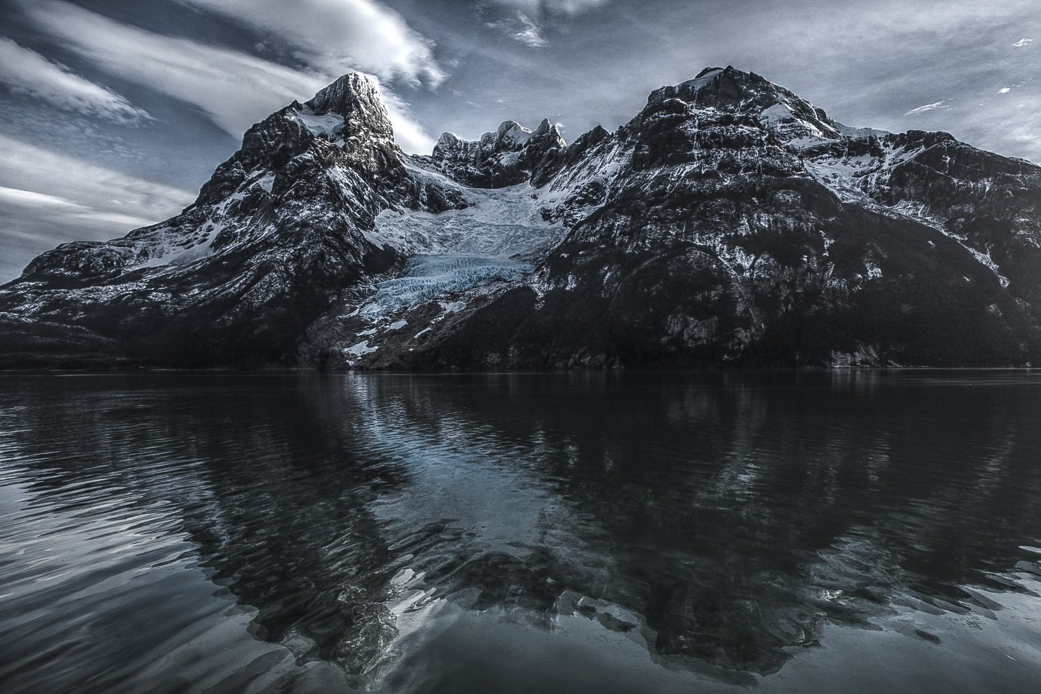 nature, landscape, water, lake, sea, mountains, glacier, HD Wallpaper