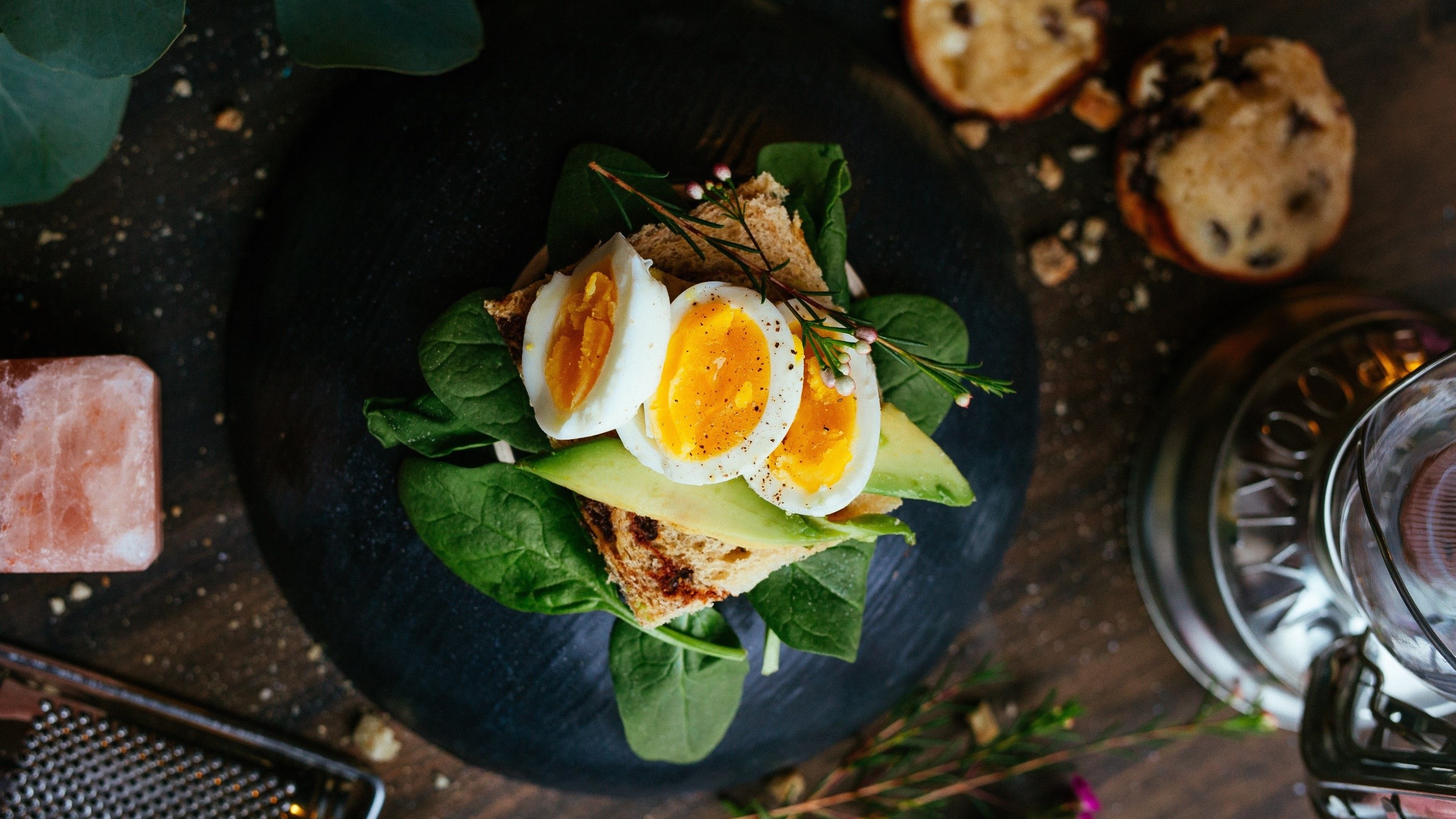 food, eggs, toast, HD Wallpaper