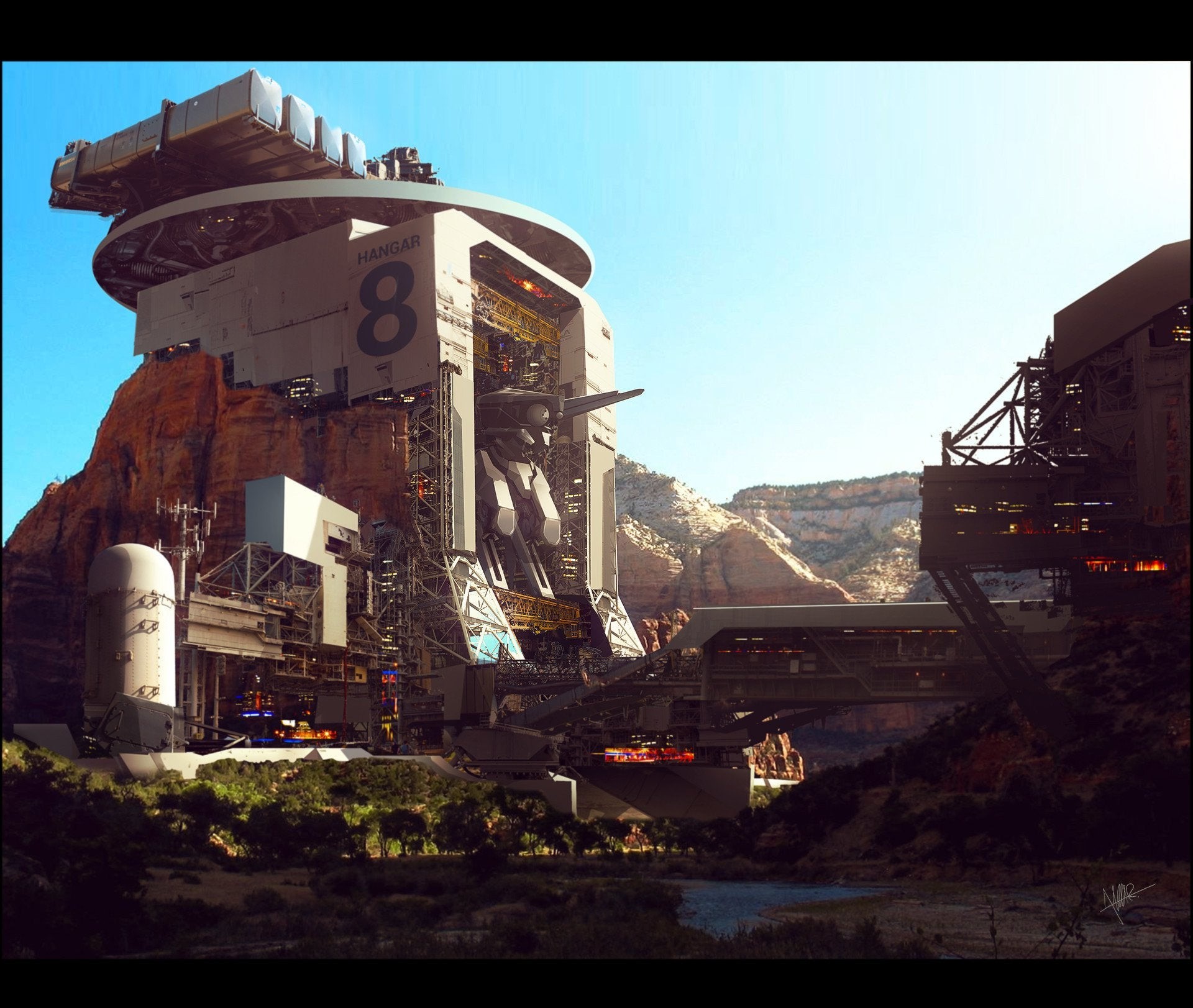 digital art, futuristic, artwork, HD Wallpaper