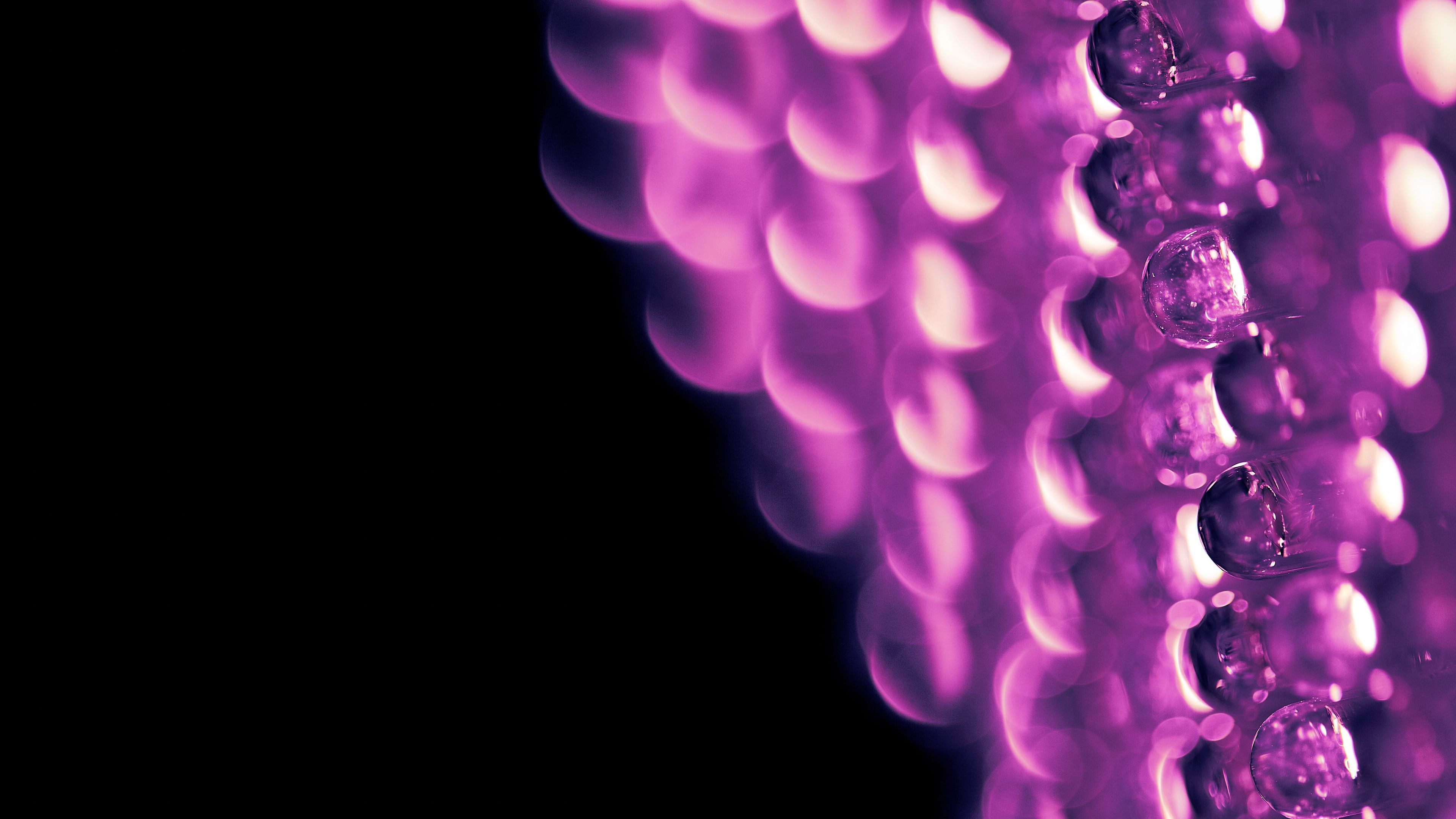 drops, bulge, macro, lilac, 4k, HD Wallpaper