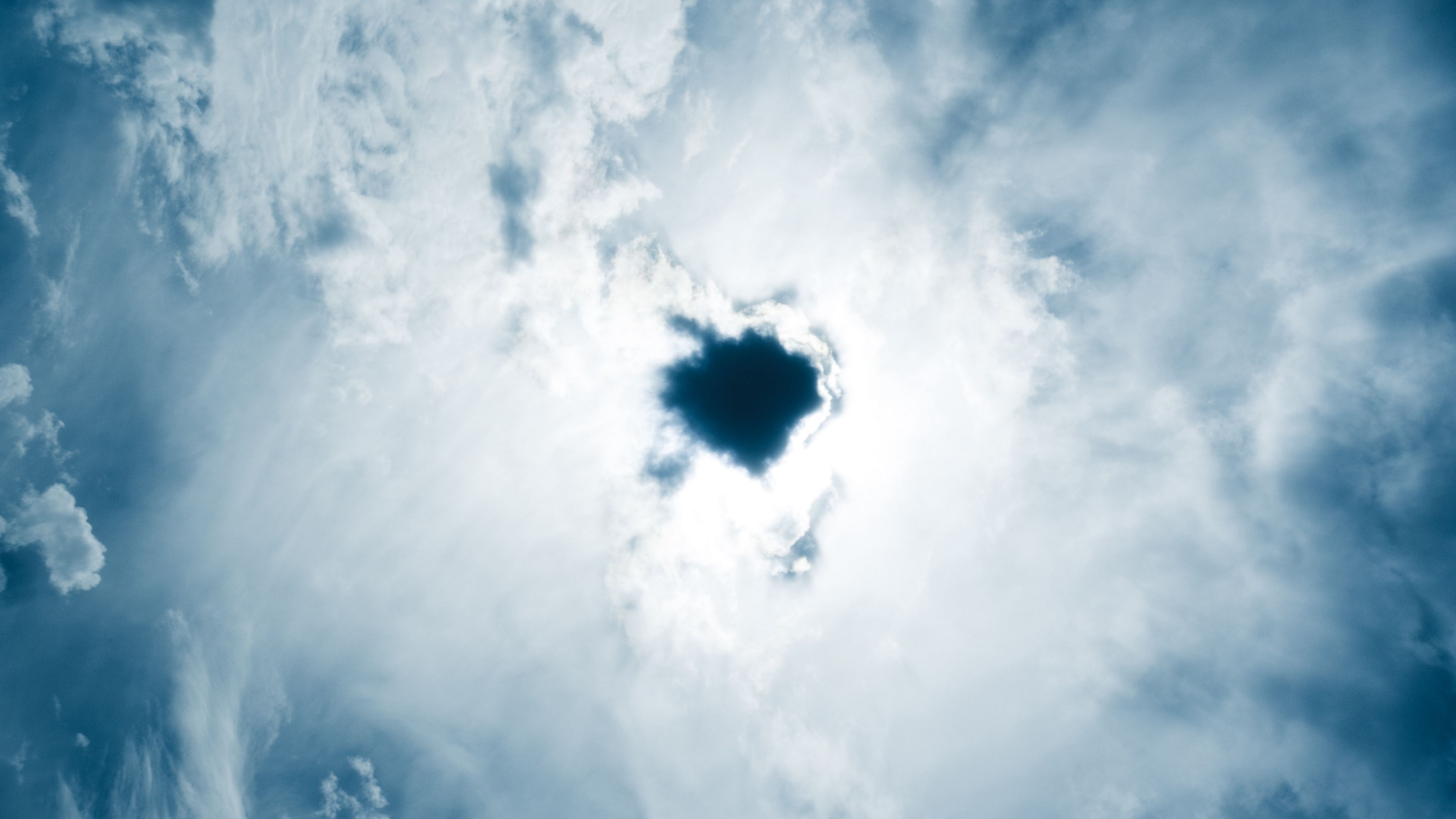 clouds, sky, porous, blue, 4k, HD Wallpaper