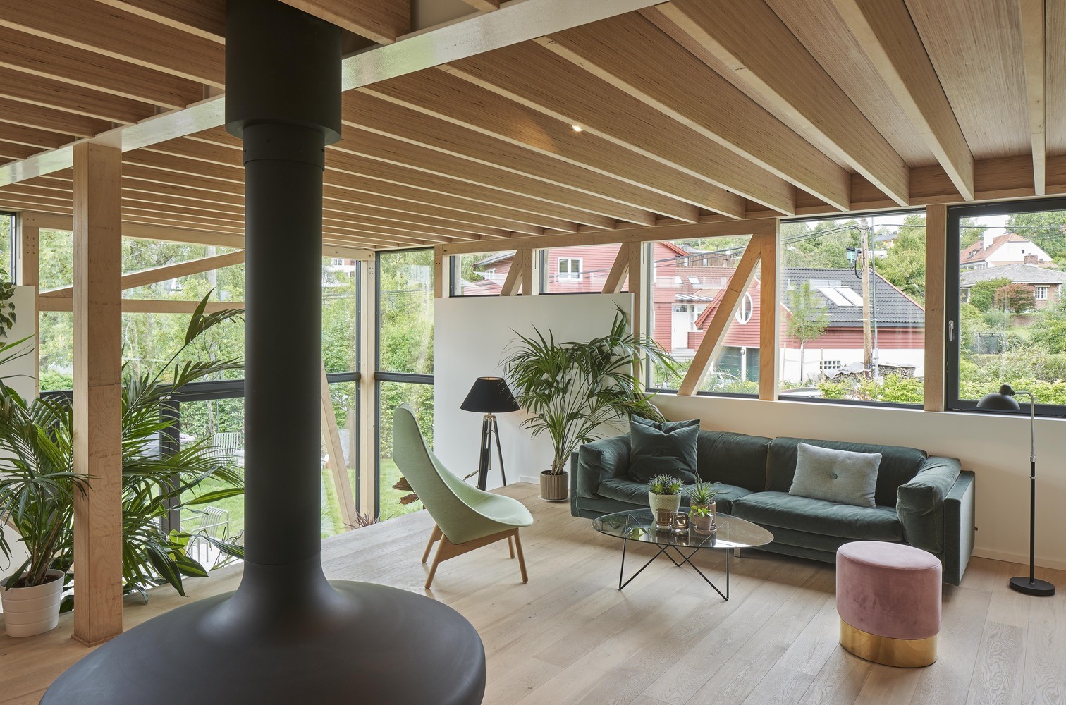 architecture, modern, house, houseplant, HD Wallpaper