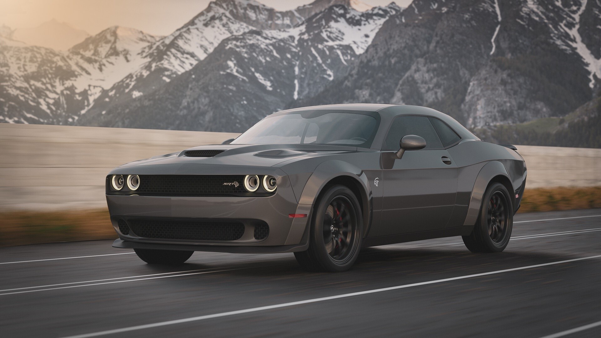 car, render, digital art, Dodge, vehicle, silver cars, HD Wallpaper