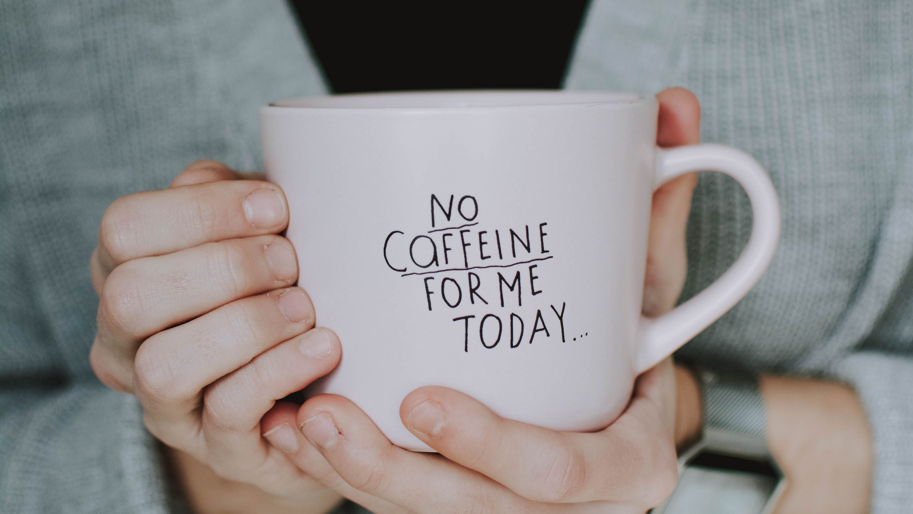 mug, inscription, hands, coffee, 4k, HD Wallpaper