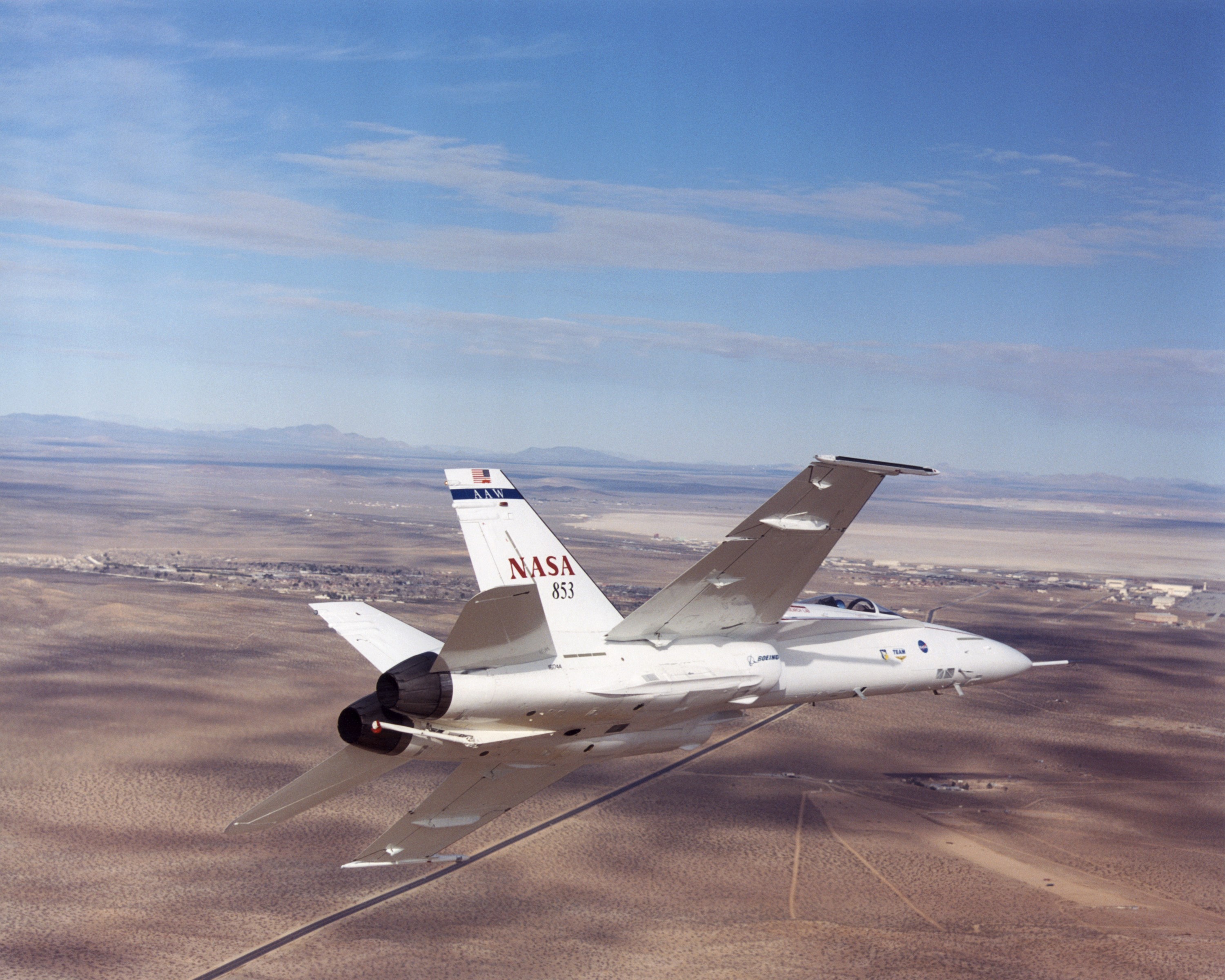 NASA, vehicle, aircraft, numbers, clouds, HD Wallpaper