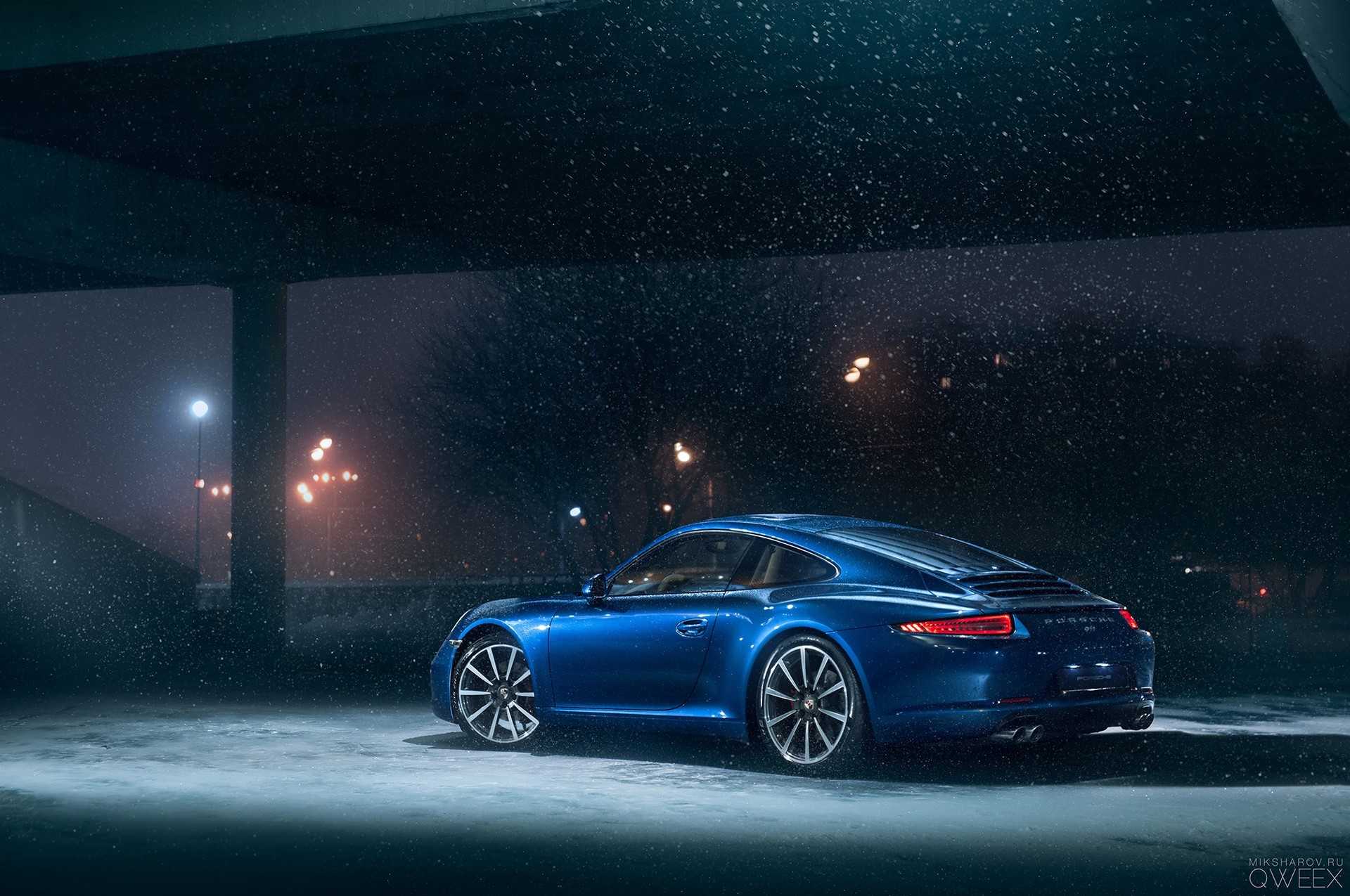 snow, car, blue cars, vehicle, Porsche, Porsche 911, HD Wallpaper