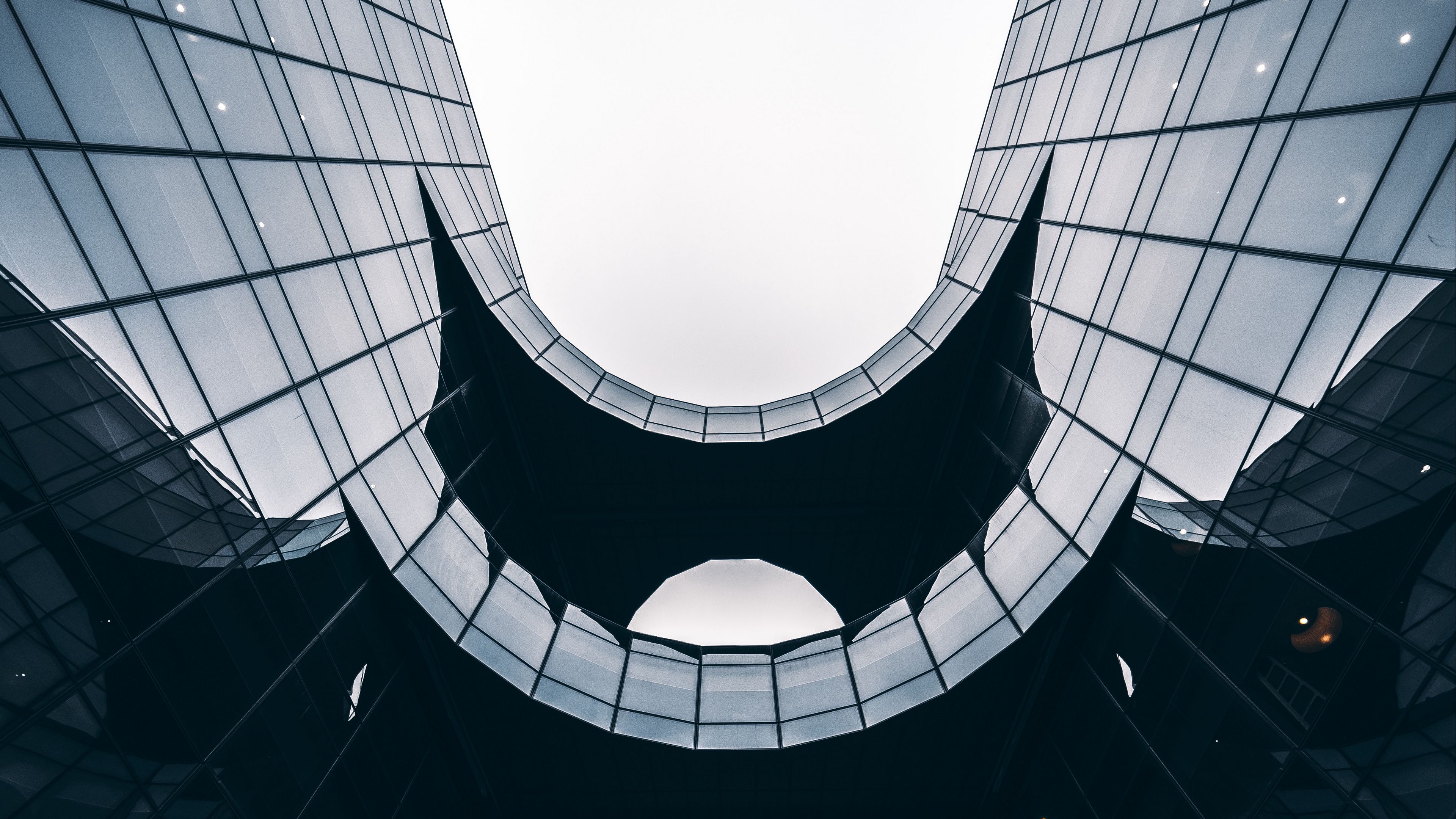 architecture, building, glass, design, 4k, HD Wallpaper