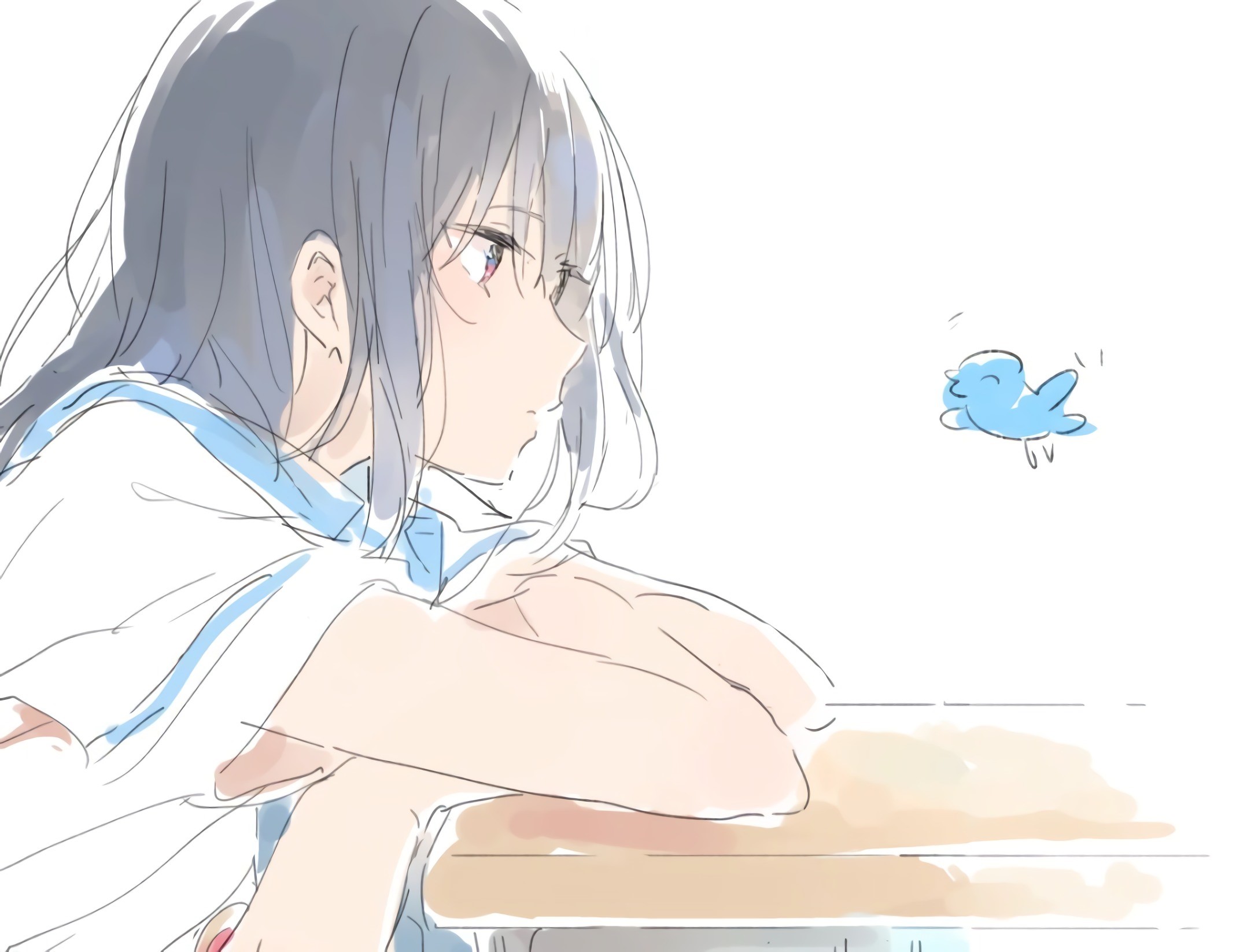 anime, anime girls, birds, Hibike! Euphonium, HD Wallpaper