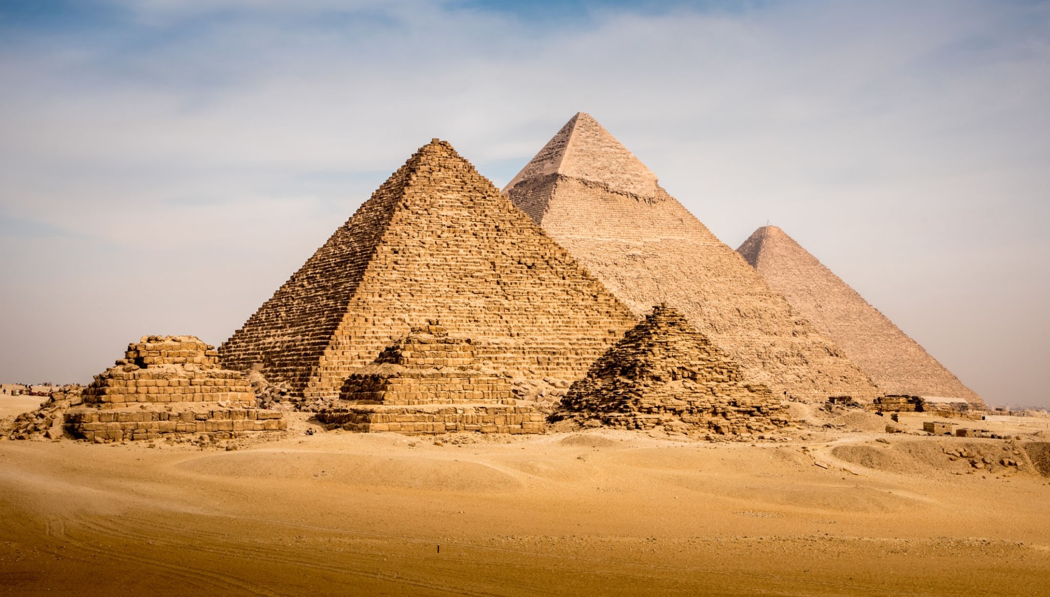 pyramid, Egypt, Pyramids of Giza, sand, HD Wallpaper