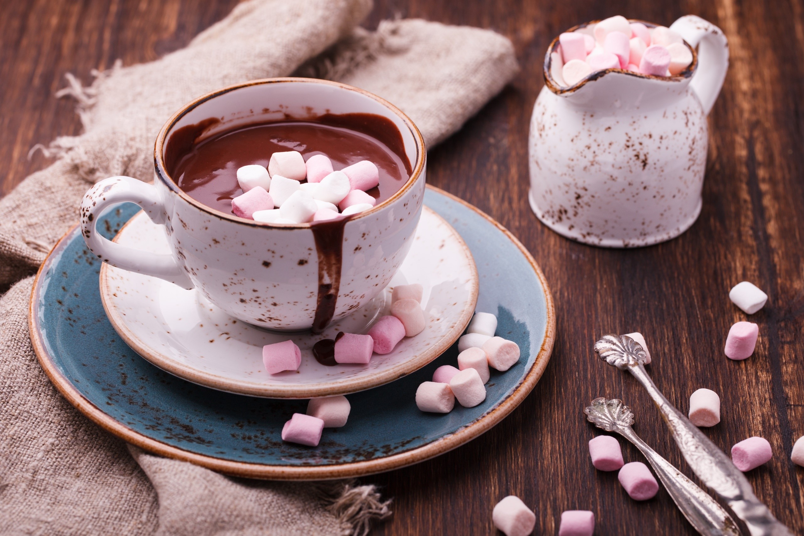 food, sweets, cup, pink, chocolate, HD Wallpaper