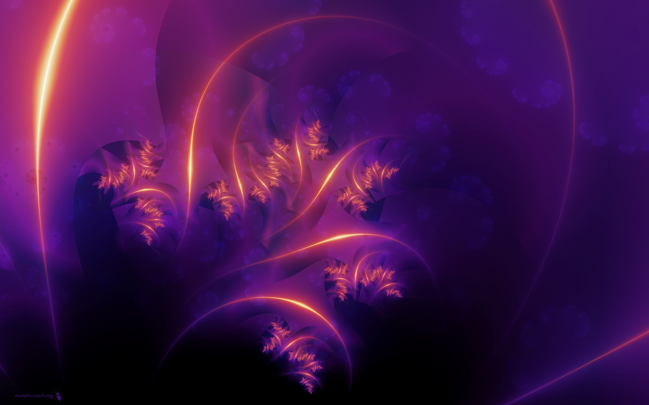 abstract, fractal, shapes, digital art, watermarked, HD Wallpaper