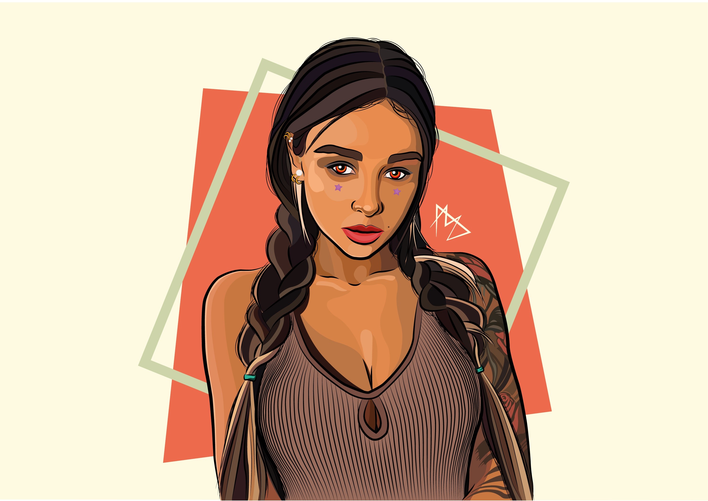 women, portrait, artwork, Diana Melison, HD Wallpaper