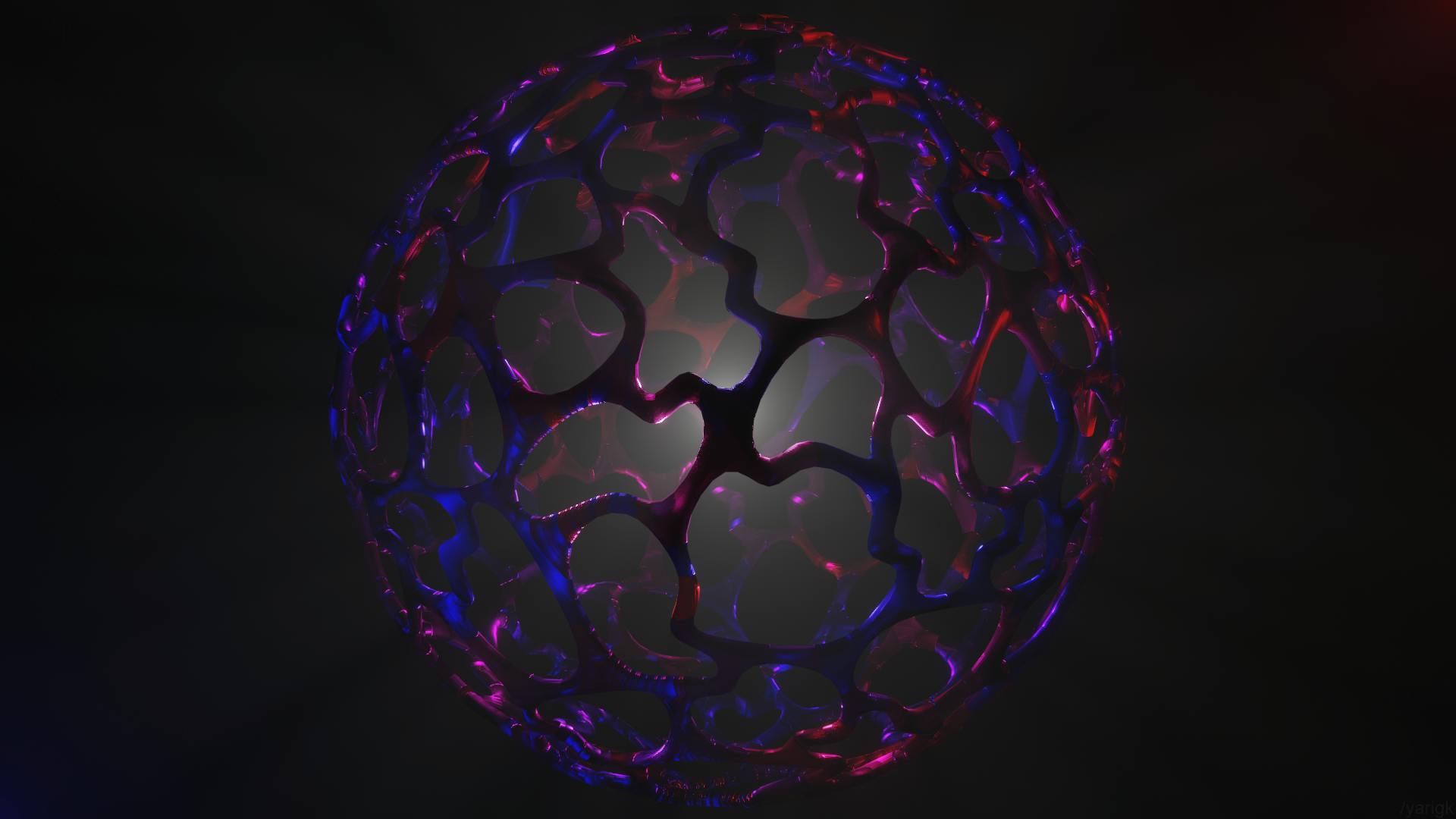sphere, render, Blender, 3D, abstract, digital art, dark, HD Wallpaper