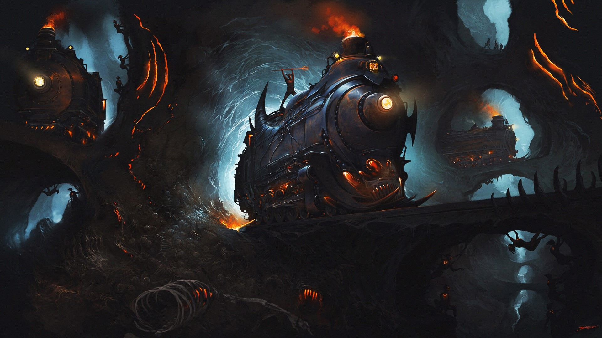dark, illustration, artwork, fantasy art, Alejandro Burdisio, HD Wallpaper