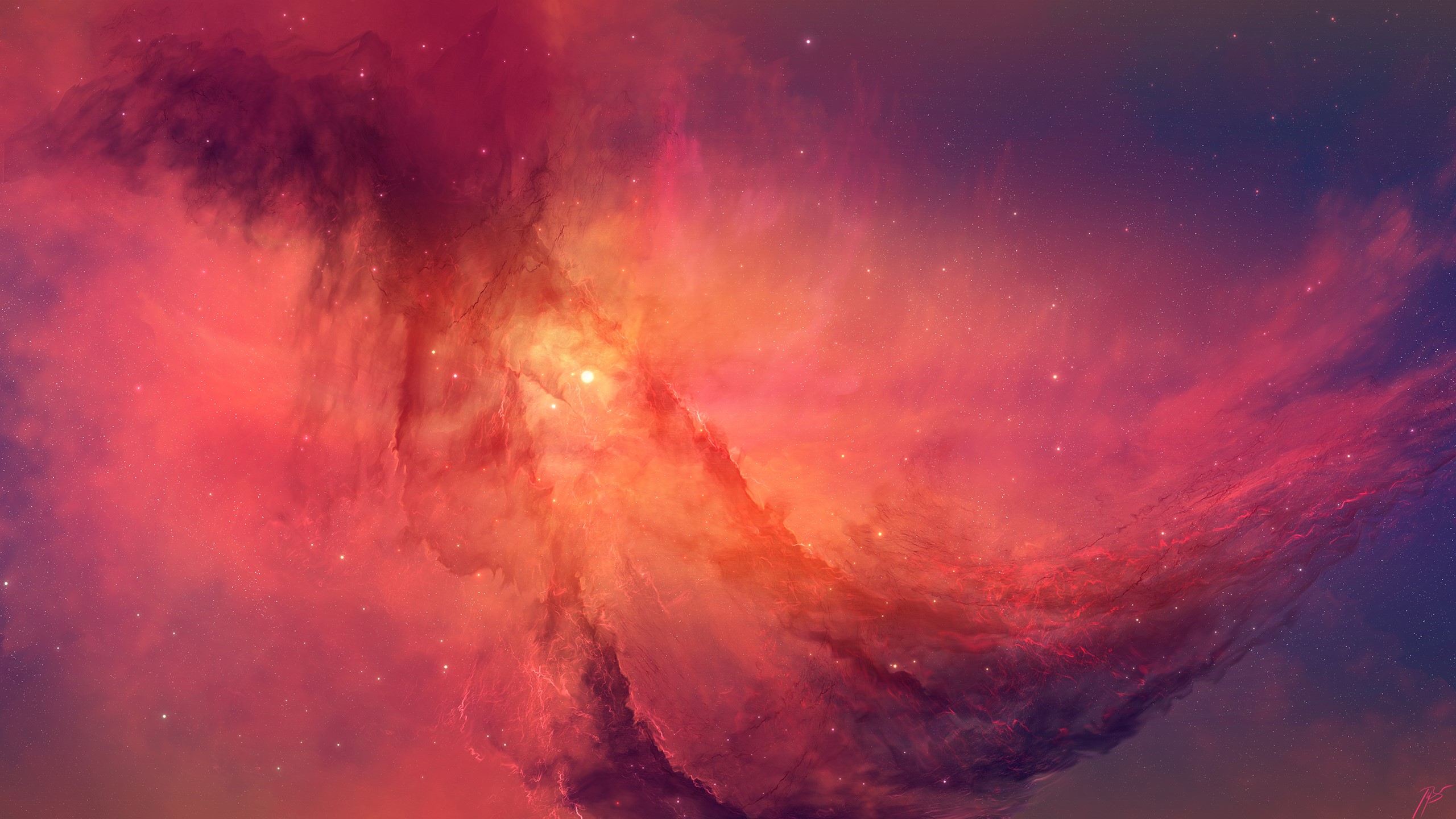 JoeyJazz, space art, nebula, HD Wallpaper