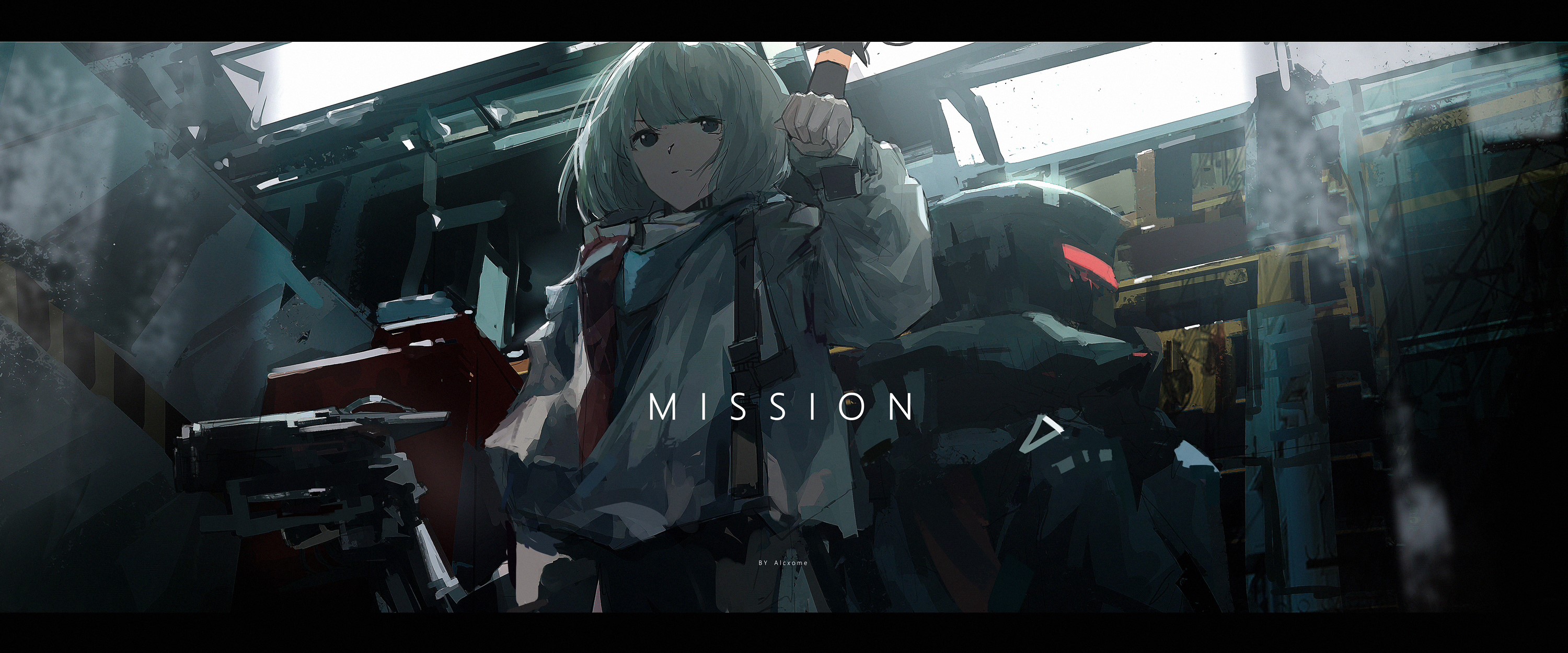 anime, anime girls, digital art, artwork, 2D, portrait, Alcxome, futuristic, HD Wallpaper