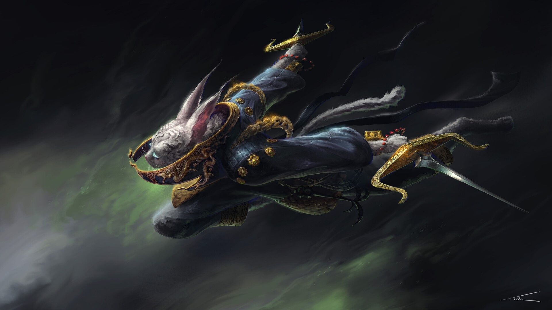 Thomas Chamberlain - Keen, fantasy art, artwork, digital art, yokai, HD Wallpaper