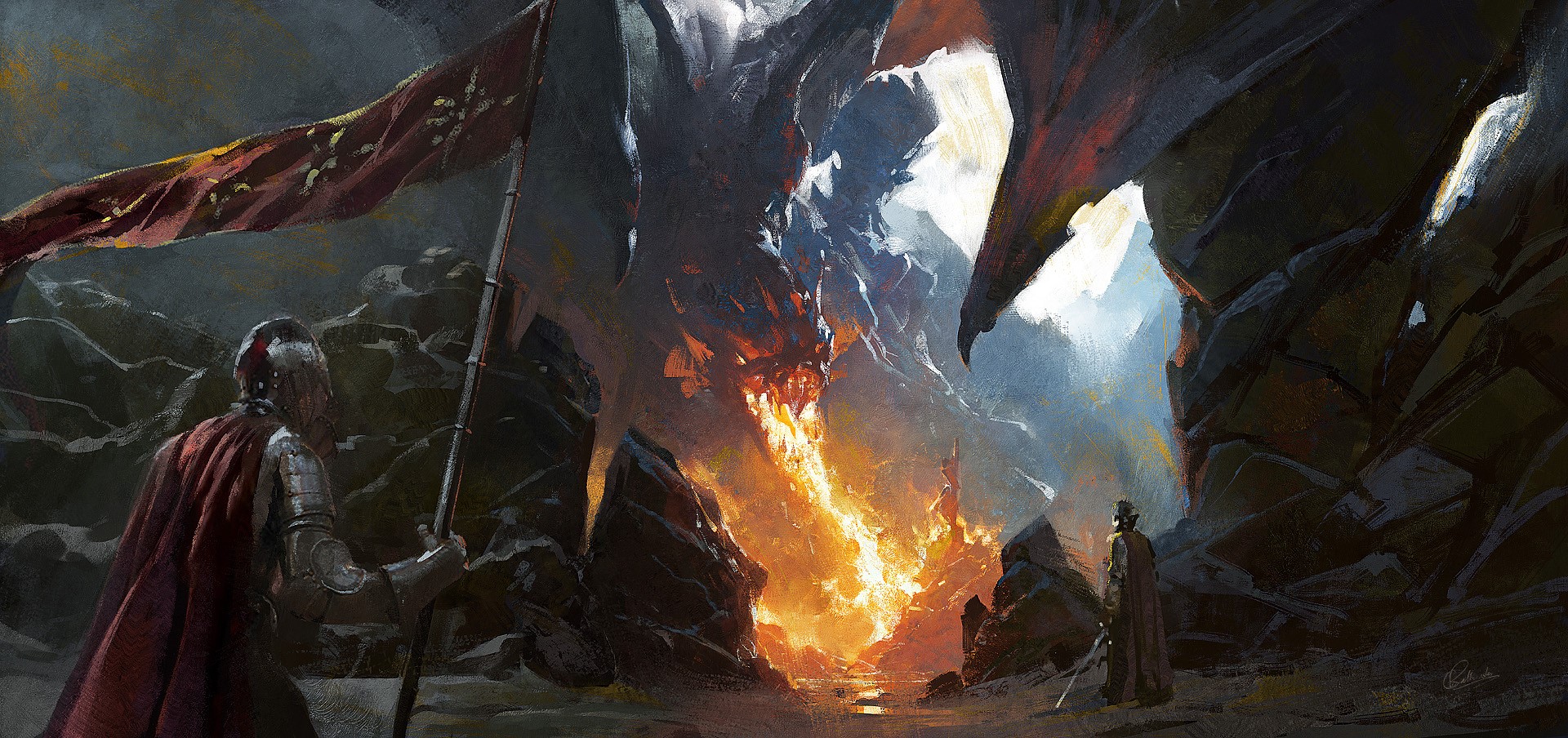 fantasy art, dragon, creature, artwork, HD Wallpaper
