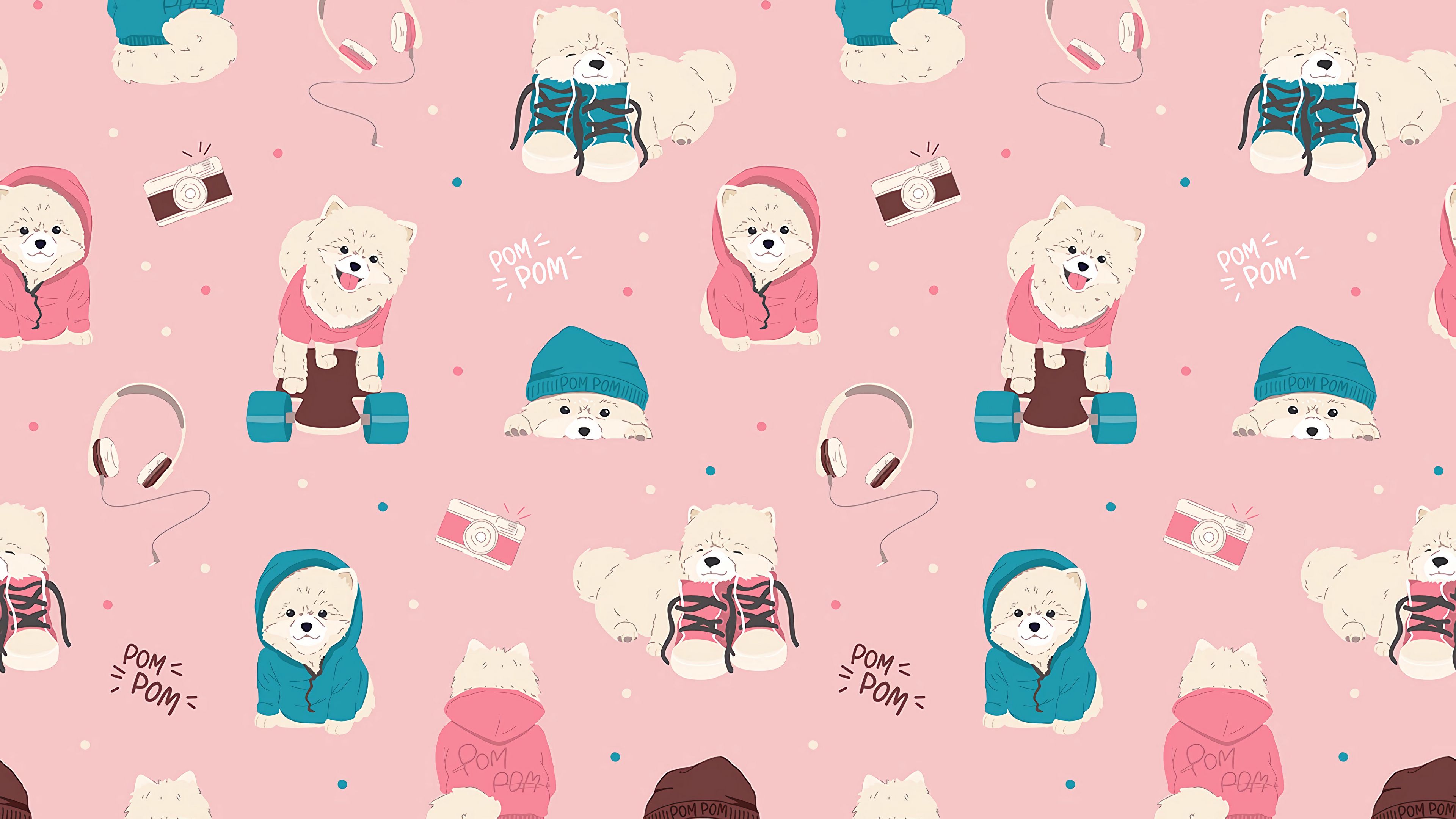 dogs, texture, lettering, cute, funny, 4k, HD Wallpaper