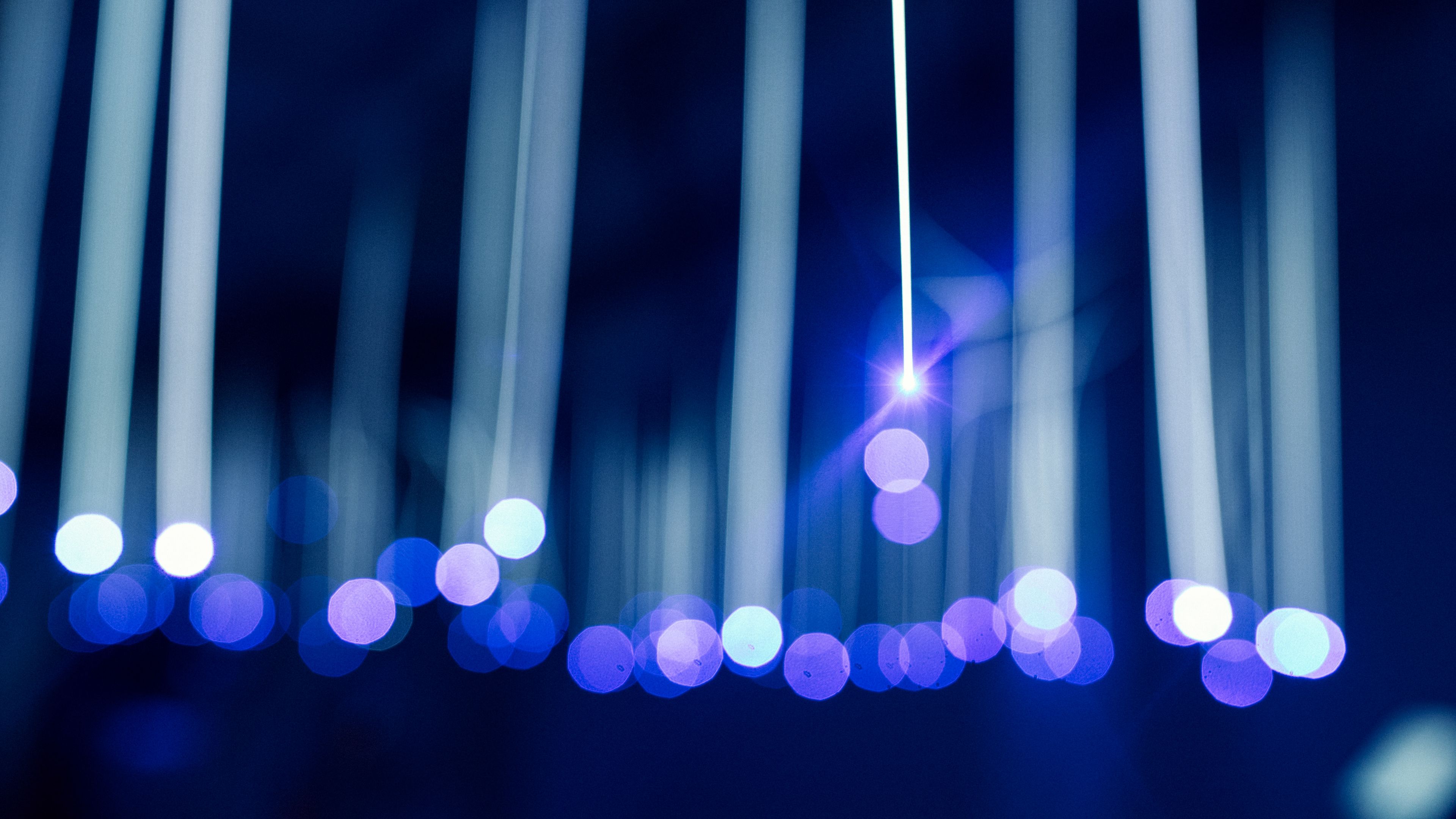 glare, bokeh, shine, lilac, 4k, HD Wallpaper