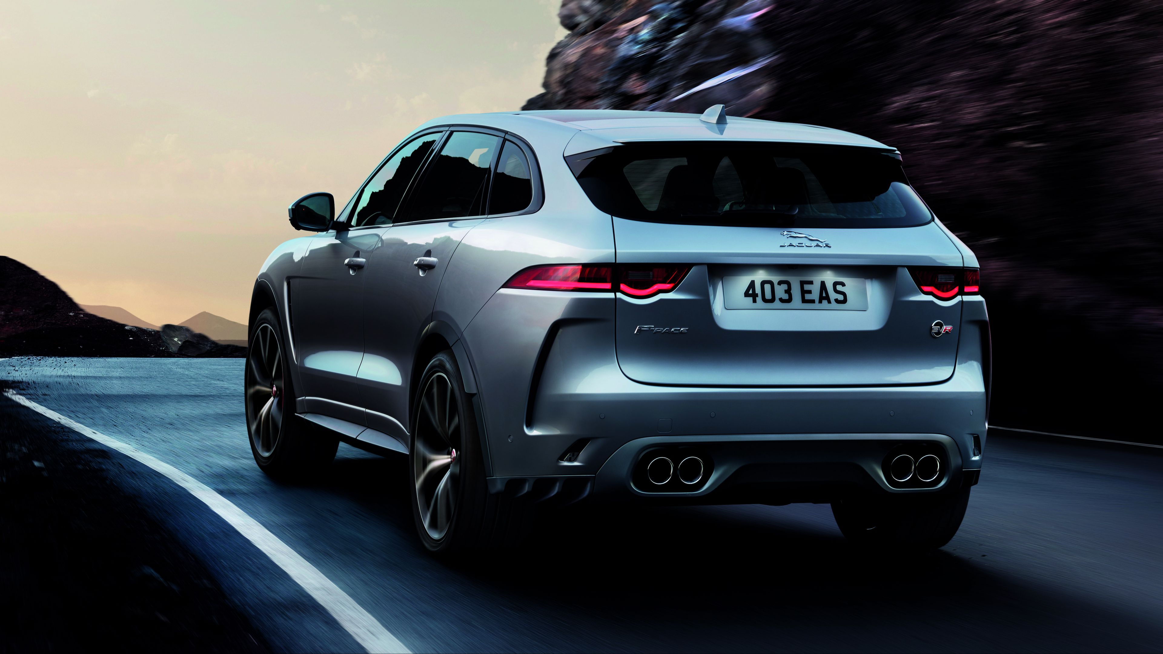 jaguar f-pace, jaguar, crossover, side view, movement, 4k, HD Wallpaper