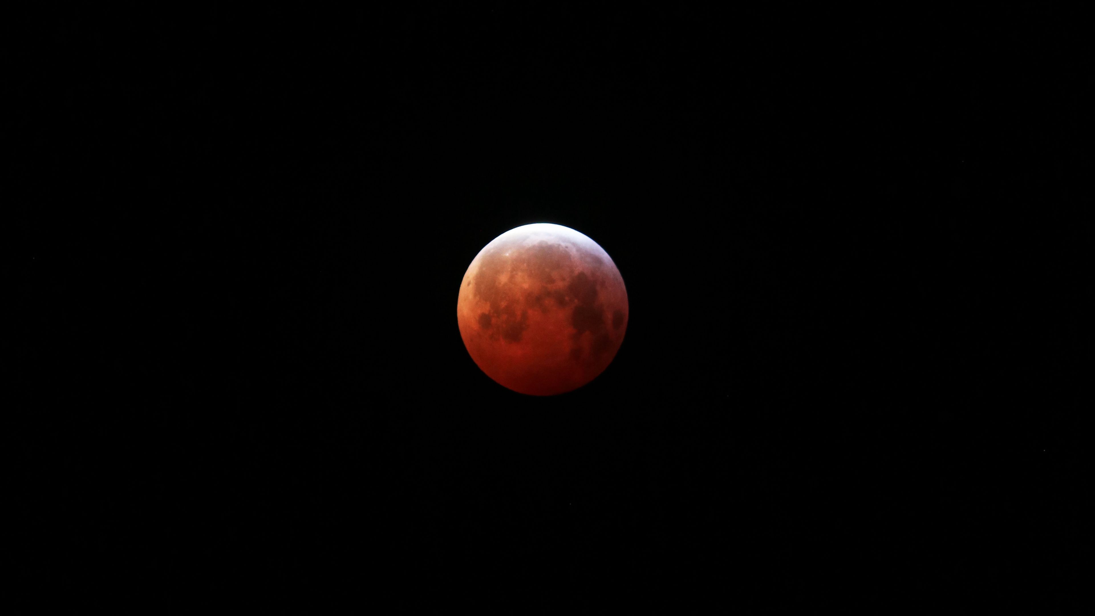 full moon, moon, red moon, night, sky, satellite, dark, 4k, HD Wallpaper