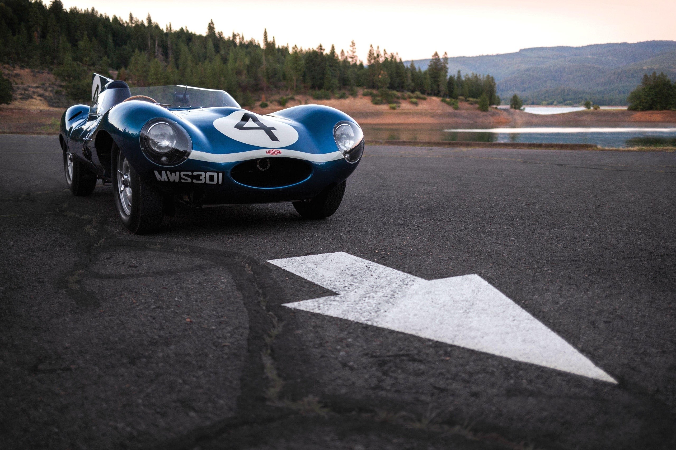 blue cars, vehicle, race cars, Jaguar (car), car, asphalt, arrows (design), HD Wallpaper