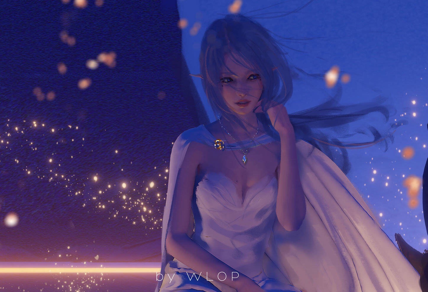 WLOP, anime girls, HD Wallpaper