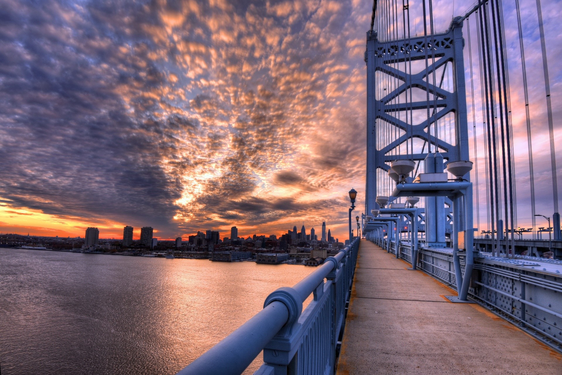 USA, Philadelphia, sky, clouds, HD Wallpaper