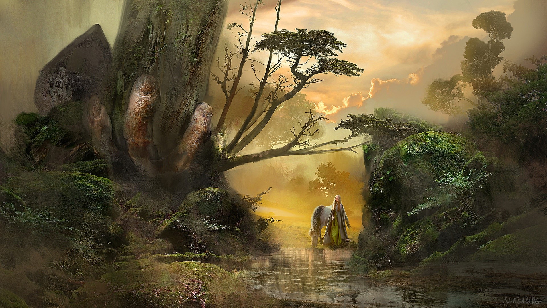 fantasy art, fantasy girl, artwork, HD Wallpaper
