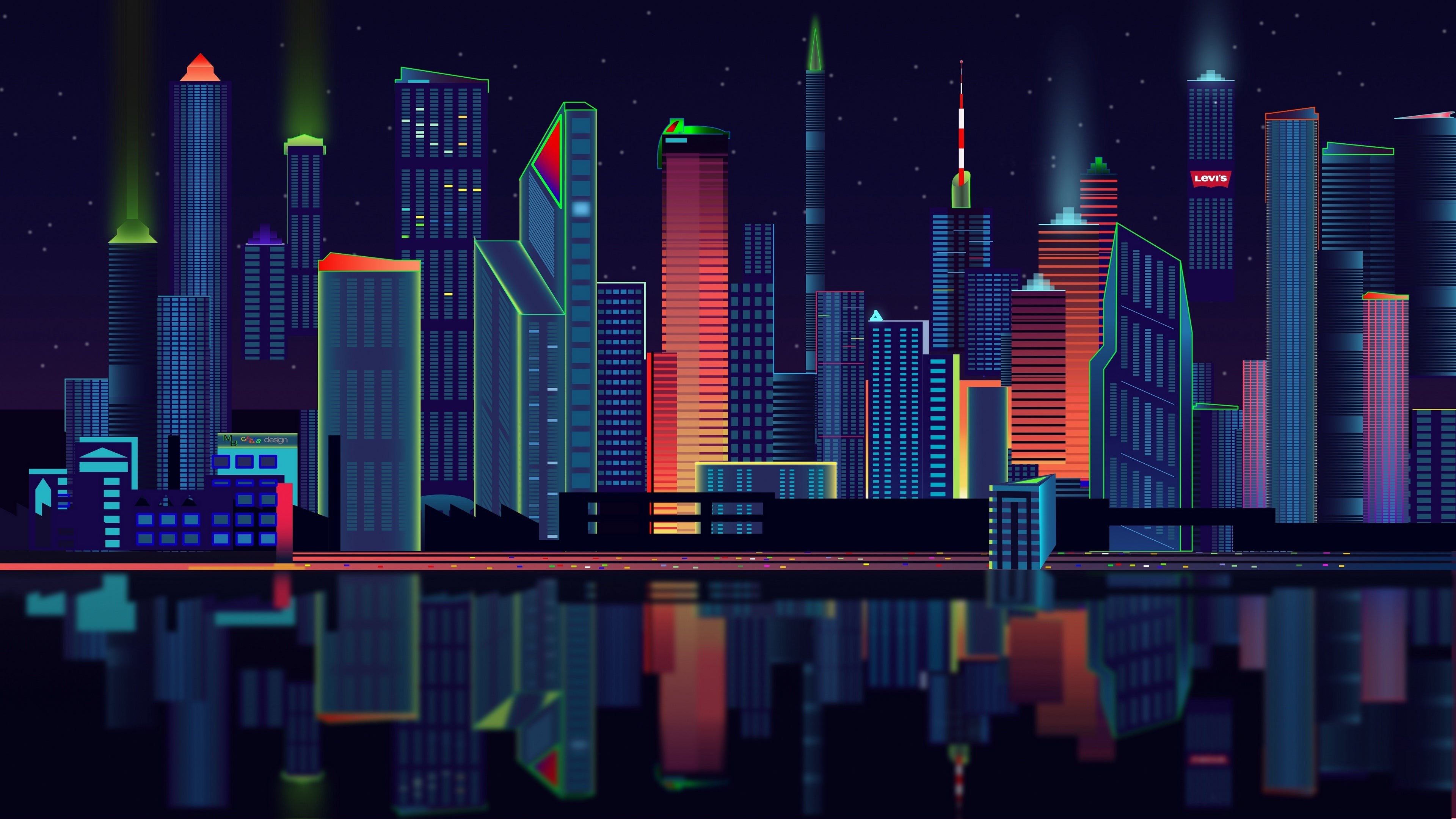 panorama, panoramas, city, vector, HD Wallpaper