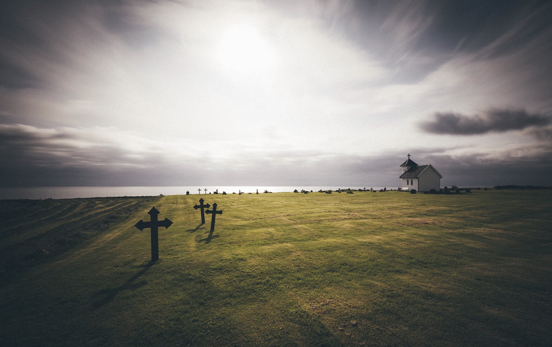 Norway, outdoors, cemetery, grass, HD Wallpaper